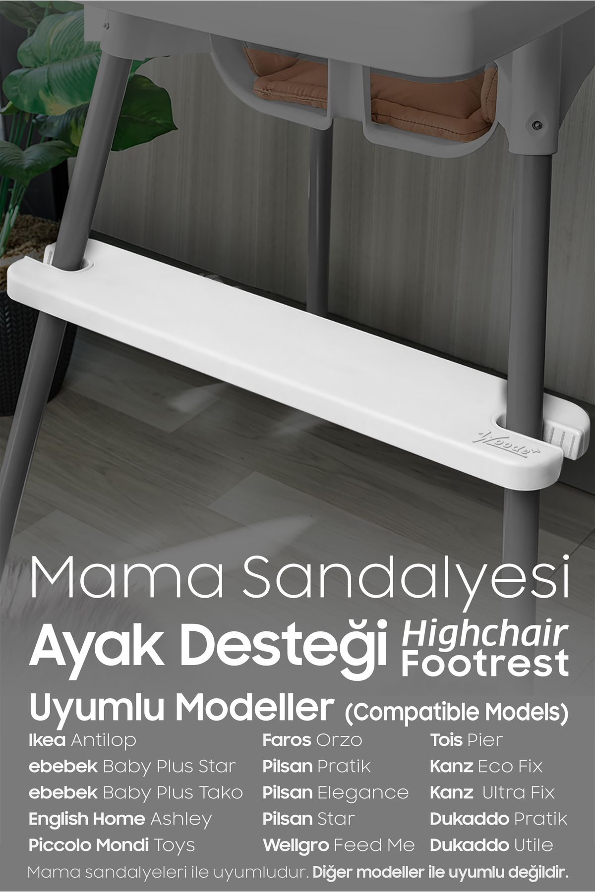 Woode+ Mama Sandalyesi Ayak Koyma Dayama Desteği