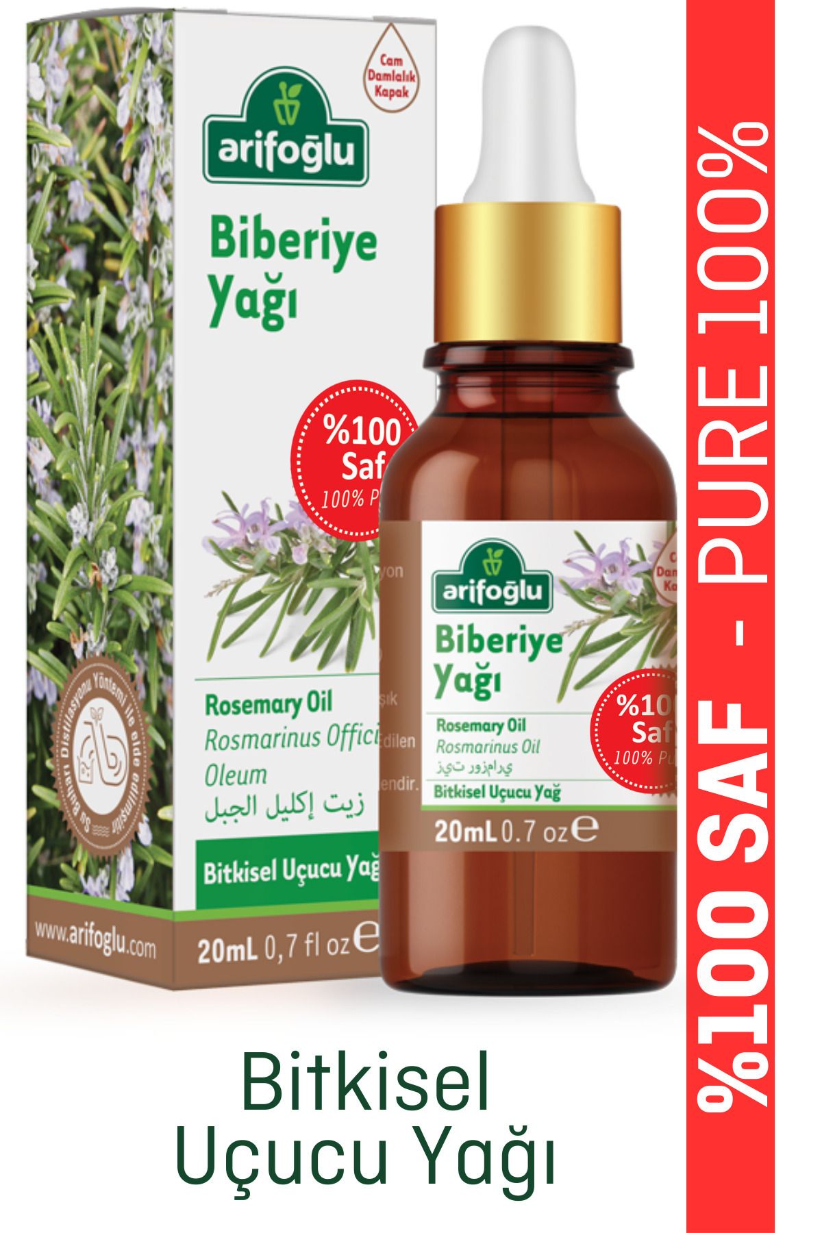 Arifoğlu Biberiye Yağı 20ml %100 Saf Ve Doğal Rosemary Oil