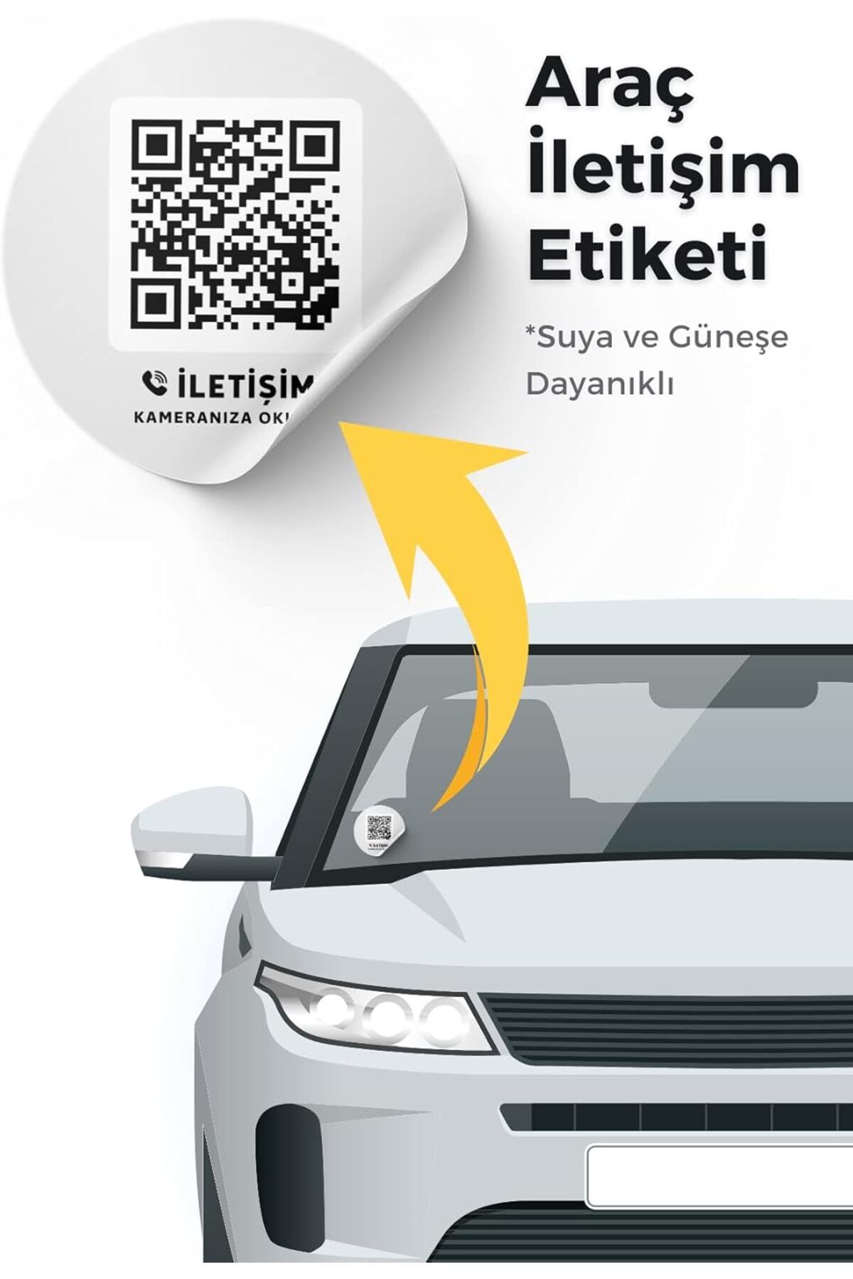 Etiget Araç Park Oto Numaratör 2 Adet QR Kodlu Özel Etiket QR Kimlik