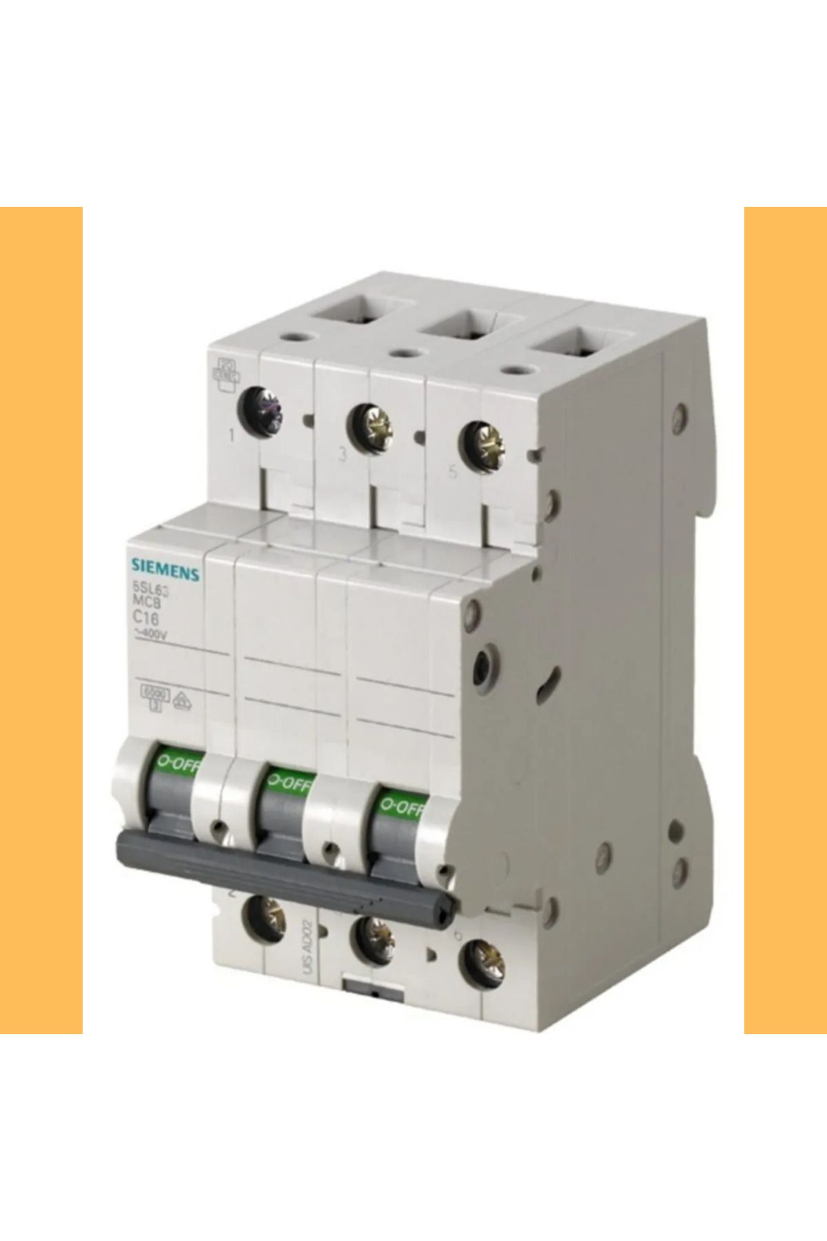 Siemens-3X63 Ampere Automatic Fuse with Switch - C 63A 6Ka 4