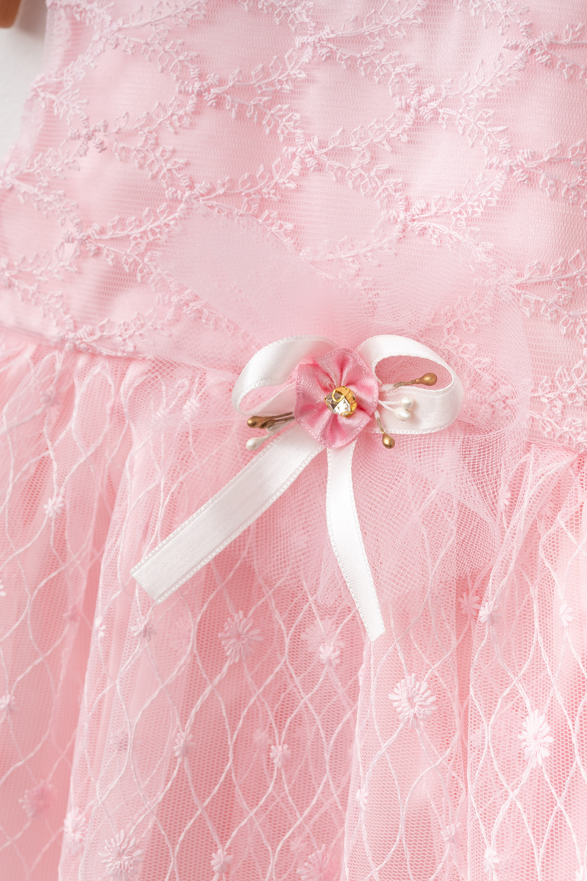 Petite Ponpon Baby Ponpon Baby Kız Bebek Yenidoğan Hediyelik Mevlüt Elbisesi Bebek Mevlütlük Elbise fotoğrafı 3 (önizleme)