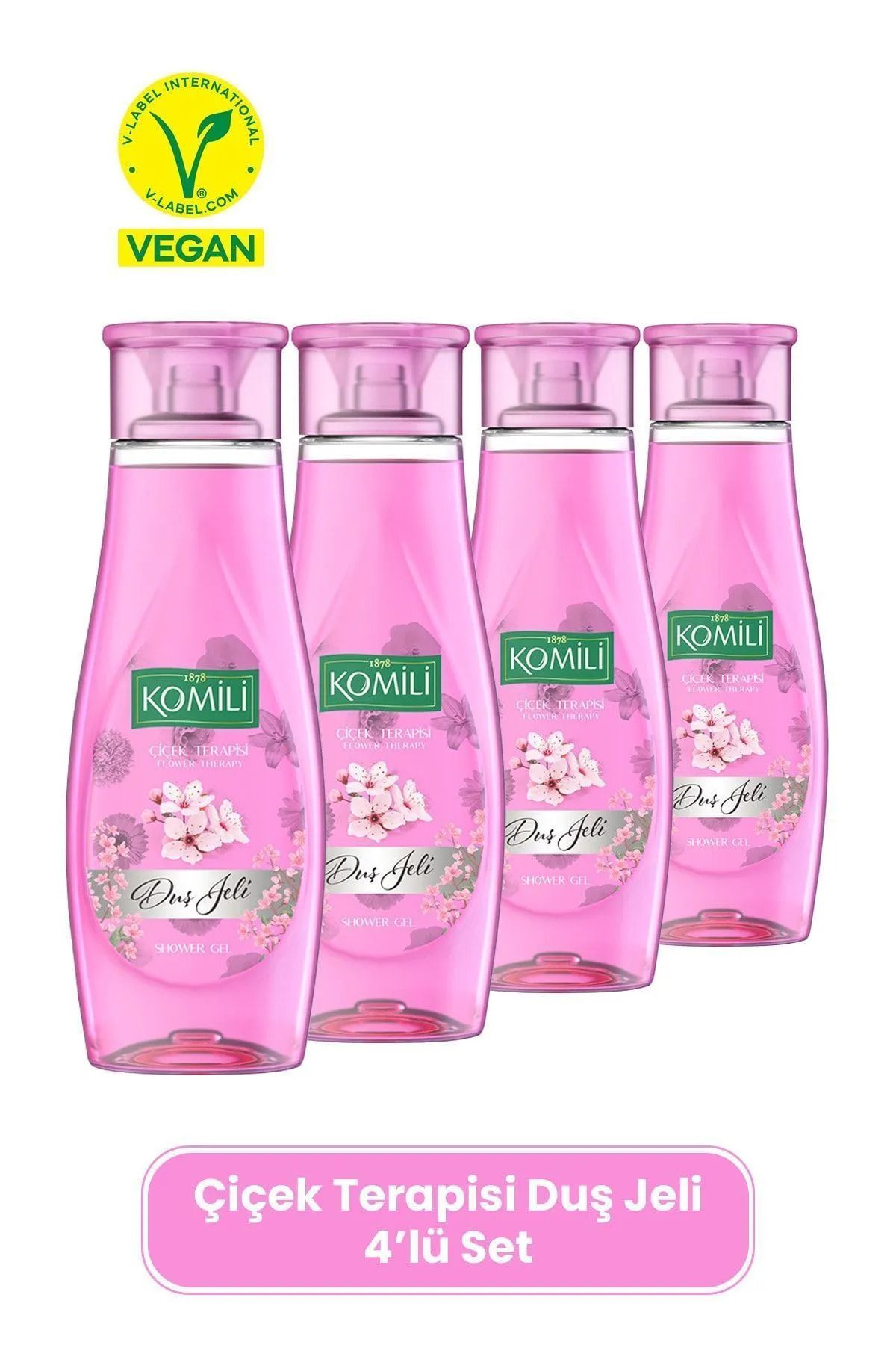 Komili Çiçek Terapisi Vegan Duş Jeli 4'lü Set