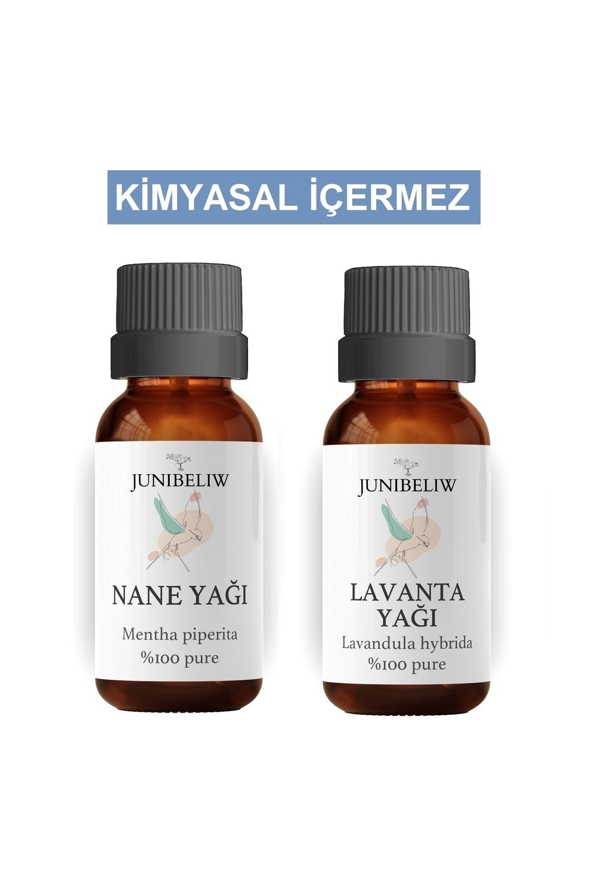 JUIWI 2li Çamaşır Yün Kurutma Topu Kokusu %100 Saf Doğal Lavanta Nane Uçucu Yağı 10 ml (KİMYASAL İÇERMEZ)