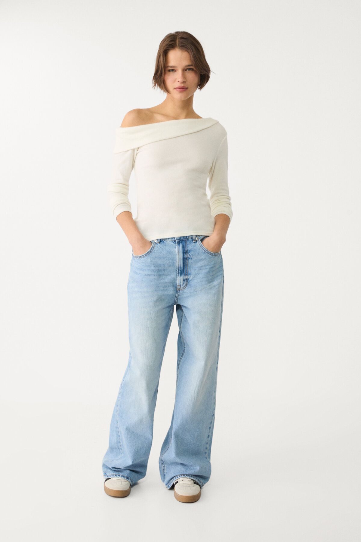 Stradivarius D88 geniş paça baggy jean