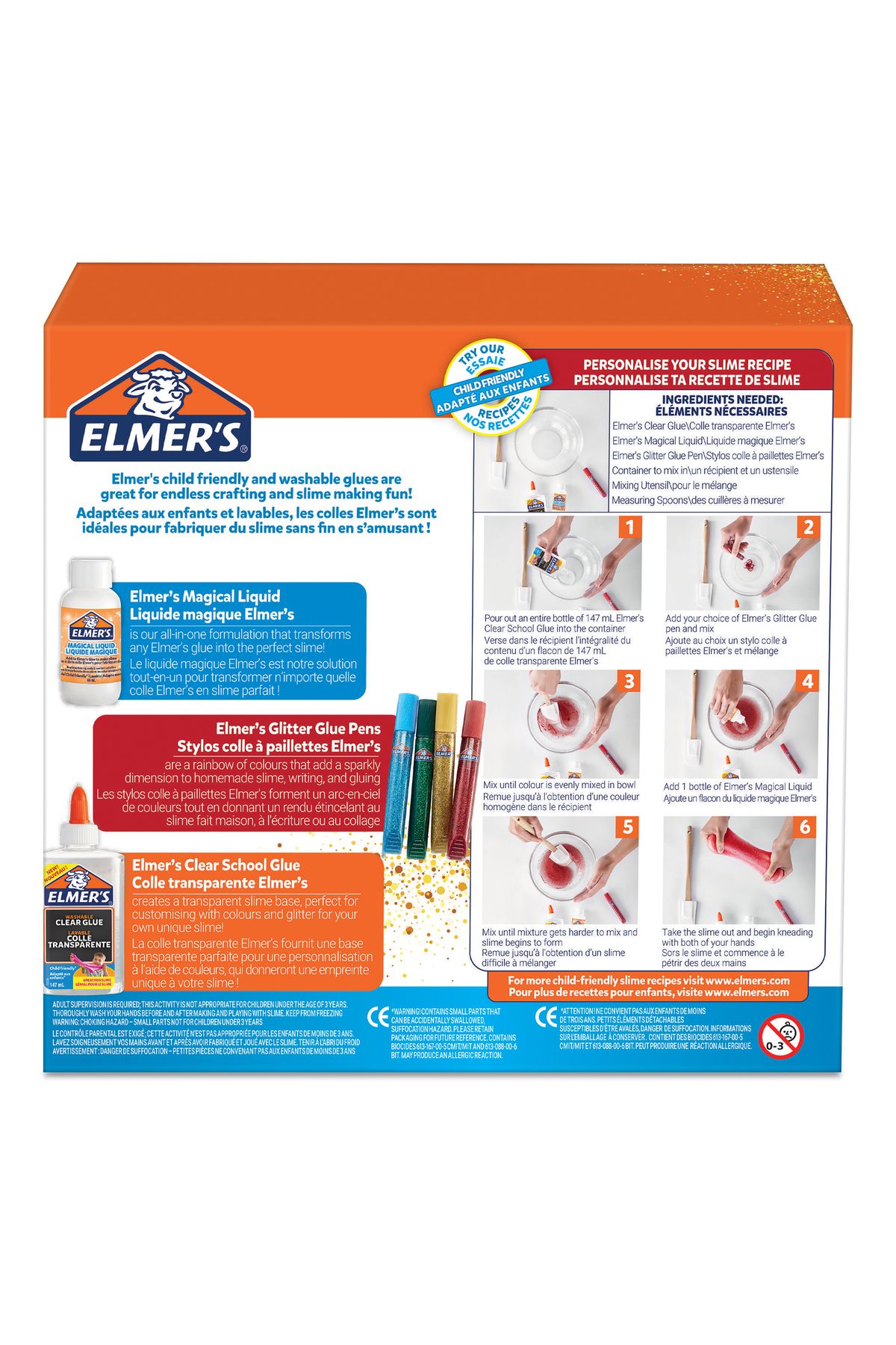 Elmers-Elmer’s Glue Slime Starter Kit, Clear Glue, Glitter Glue Pens and Magical Liquid 2