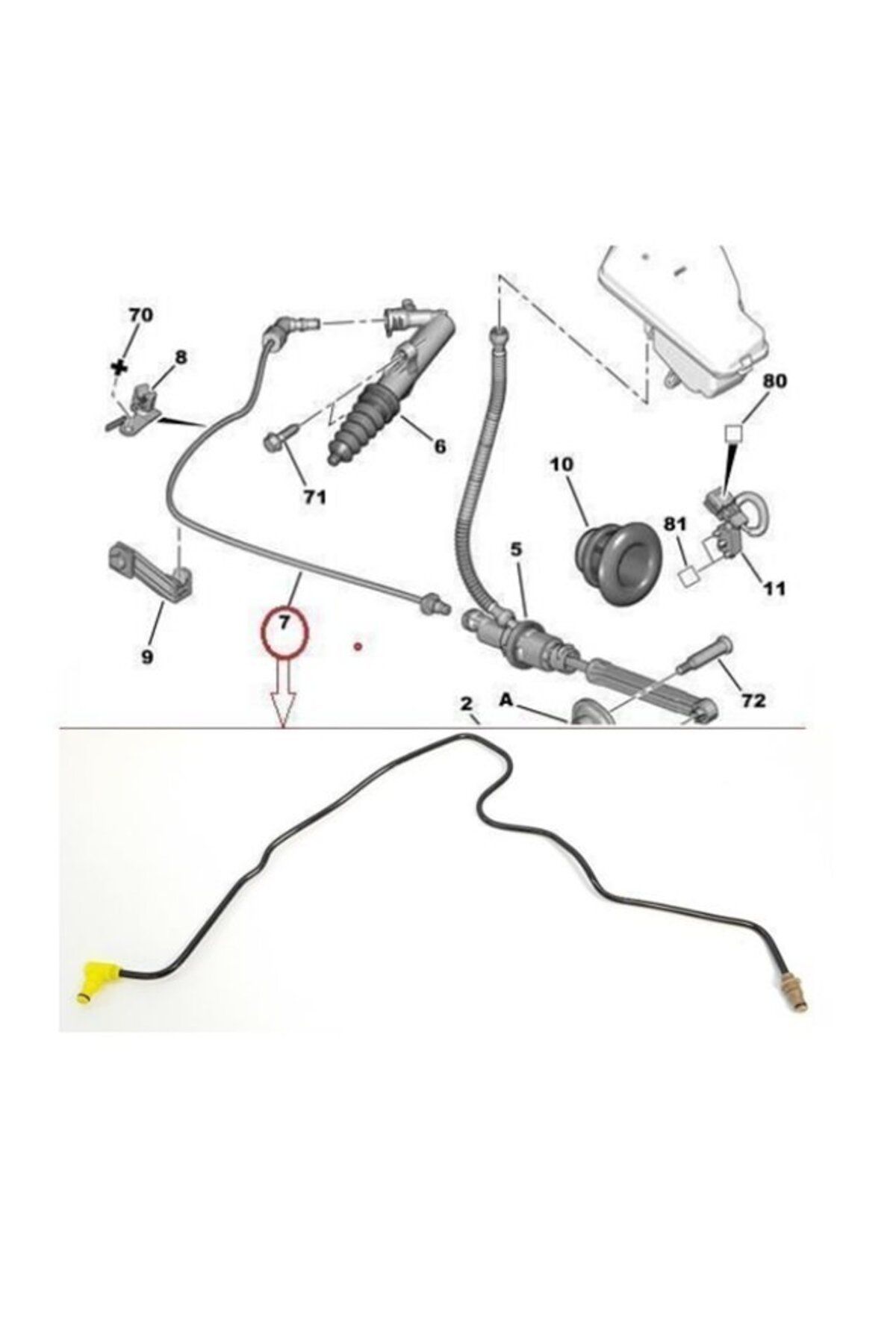 Peugeot VİTES DEBRİYAJ YAĞ BORUSU PEUGEOT 208 2008 301 CITROEN C-ELYSEE