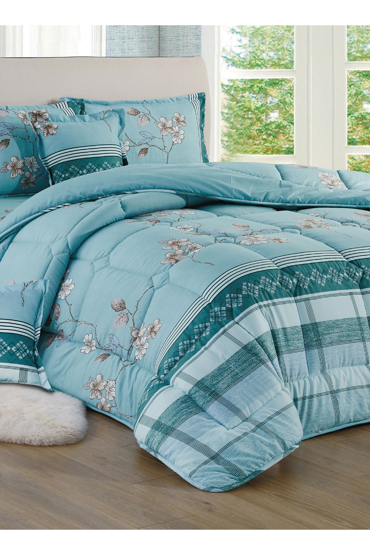 Generic-Comforter Set 4 Piece Single Size Elegant Bedspread Lightweight Comforter Suitable for All Seasons 5