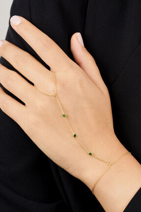 Elika Silver 925 Ayar Gümüş Zirkon Taşlı Gold Şahmeran TFNY65207