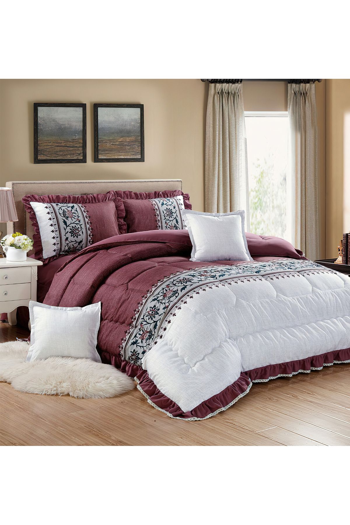 Generic-Comforter Set 4 Piece Single Size Elegant Bedspread Lightweight Comforter Suitable for All Seasons 1