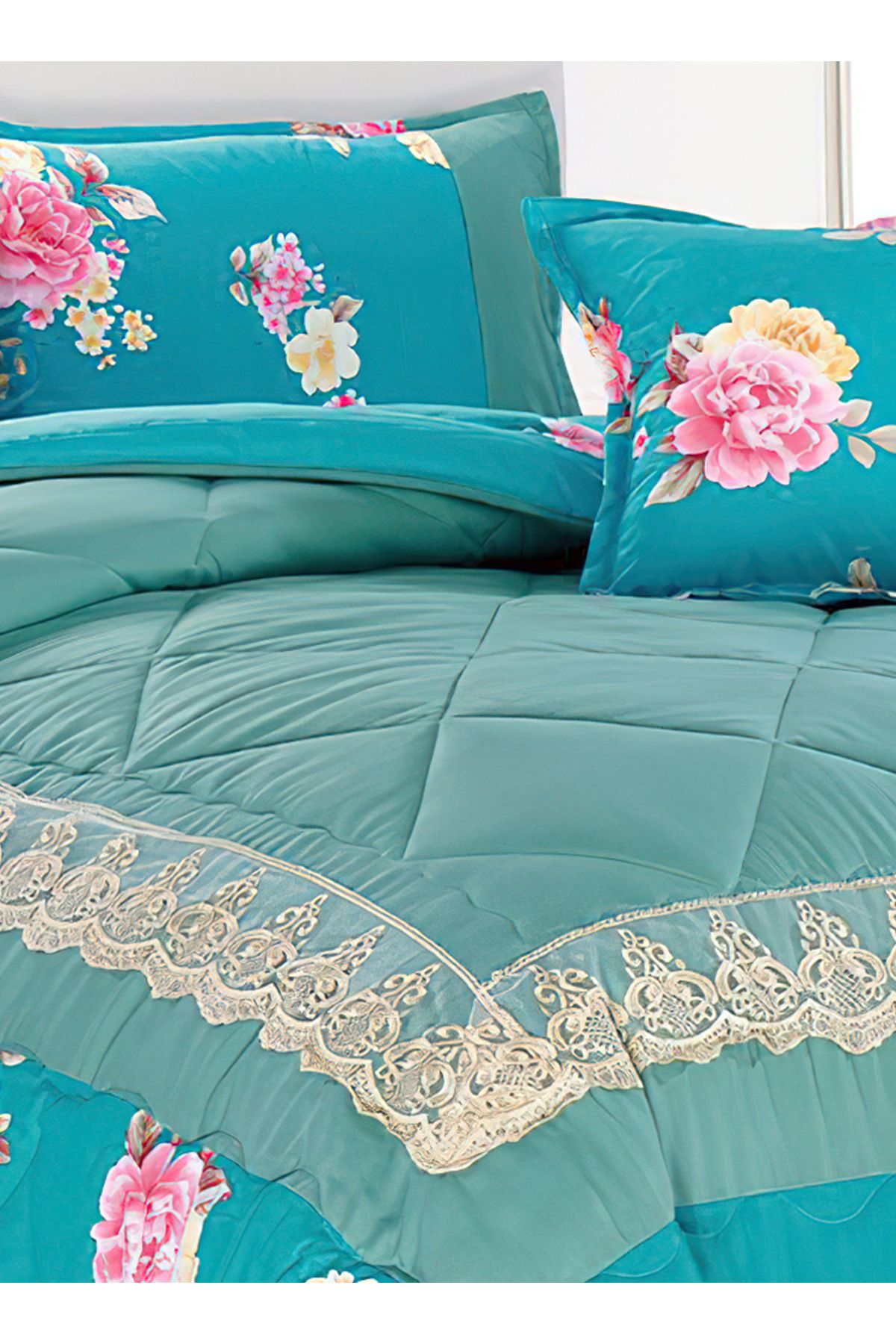 Generic-Comforter Set 4 Piece Single Size Elegant Bedspread Lightweight Comforter Suitable for All Seasons 5