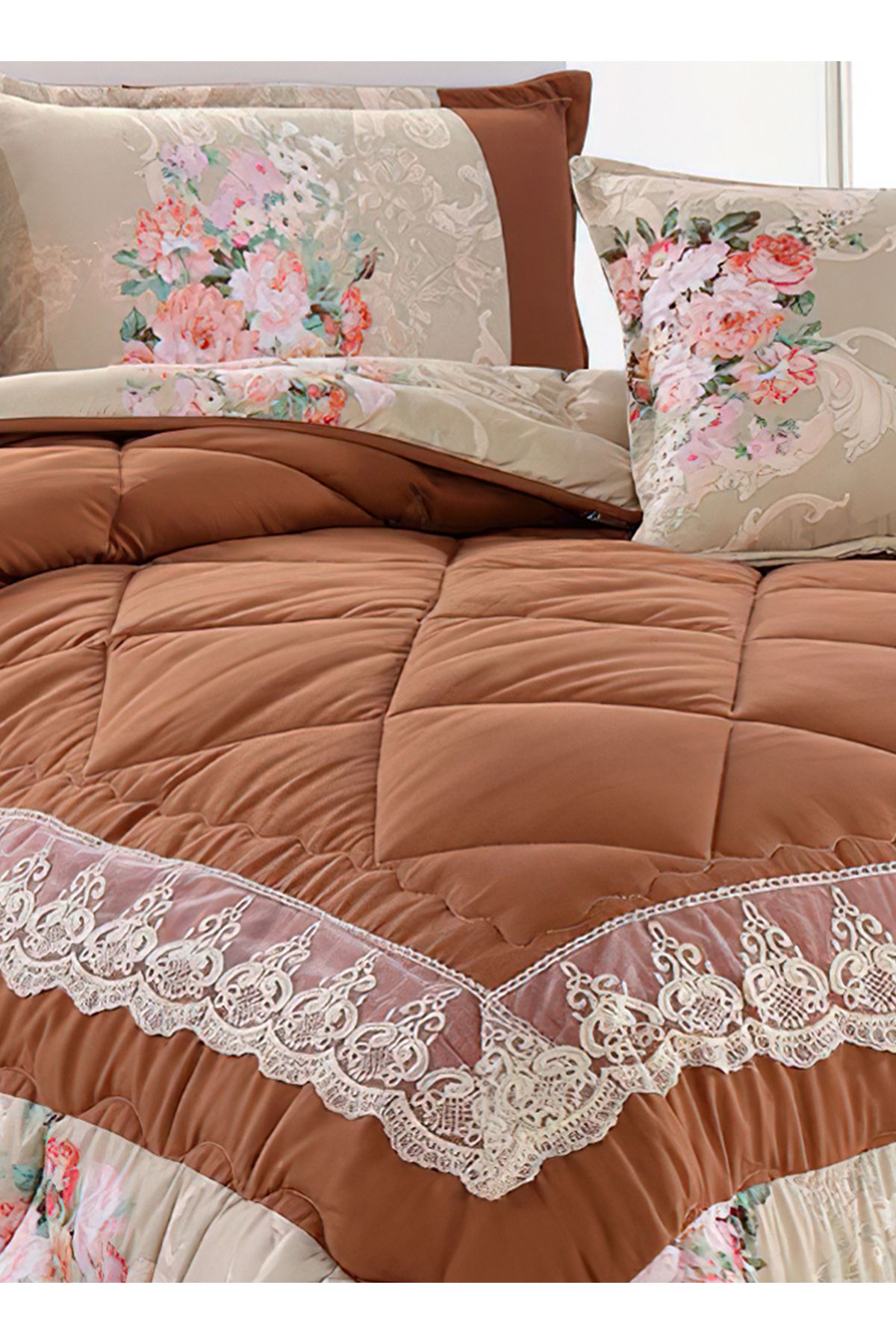 Generic-Comforter Set 4 Piece Single Size Elegant Bedspread Lightweight Comforter Suitable for All Seasons 5
