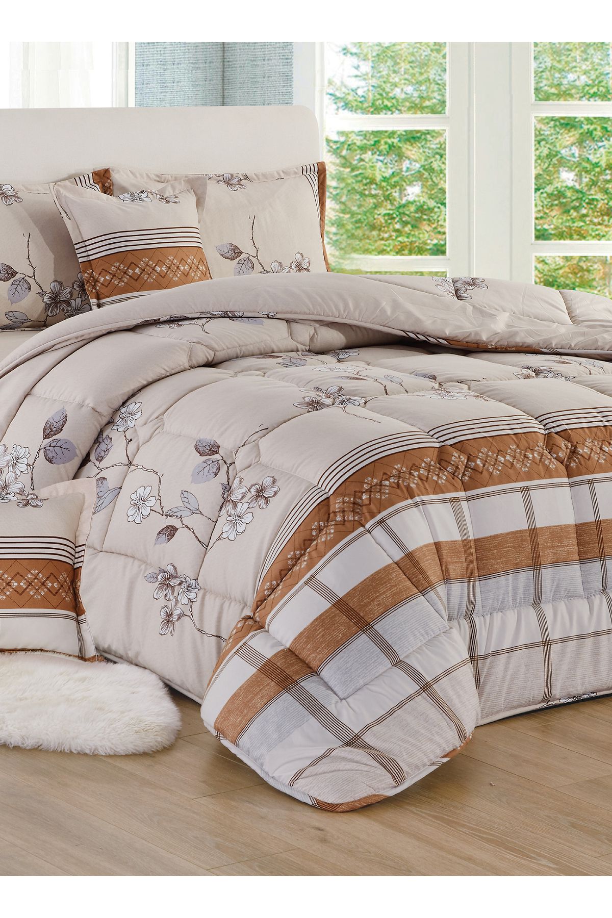 Generic-Comforter Set 4 Piece Single Size Elegant Bedspread Lightweight Comforter Suitable for All Seasons 5