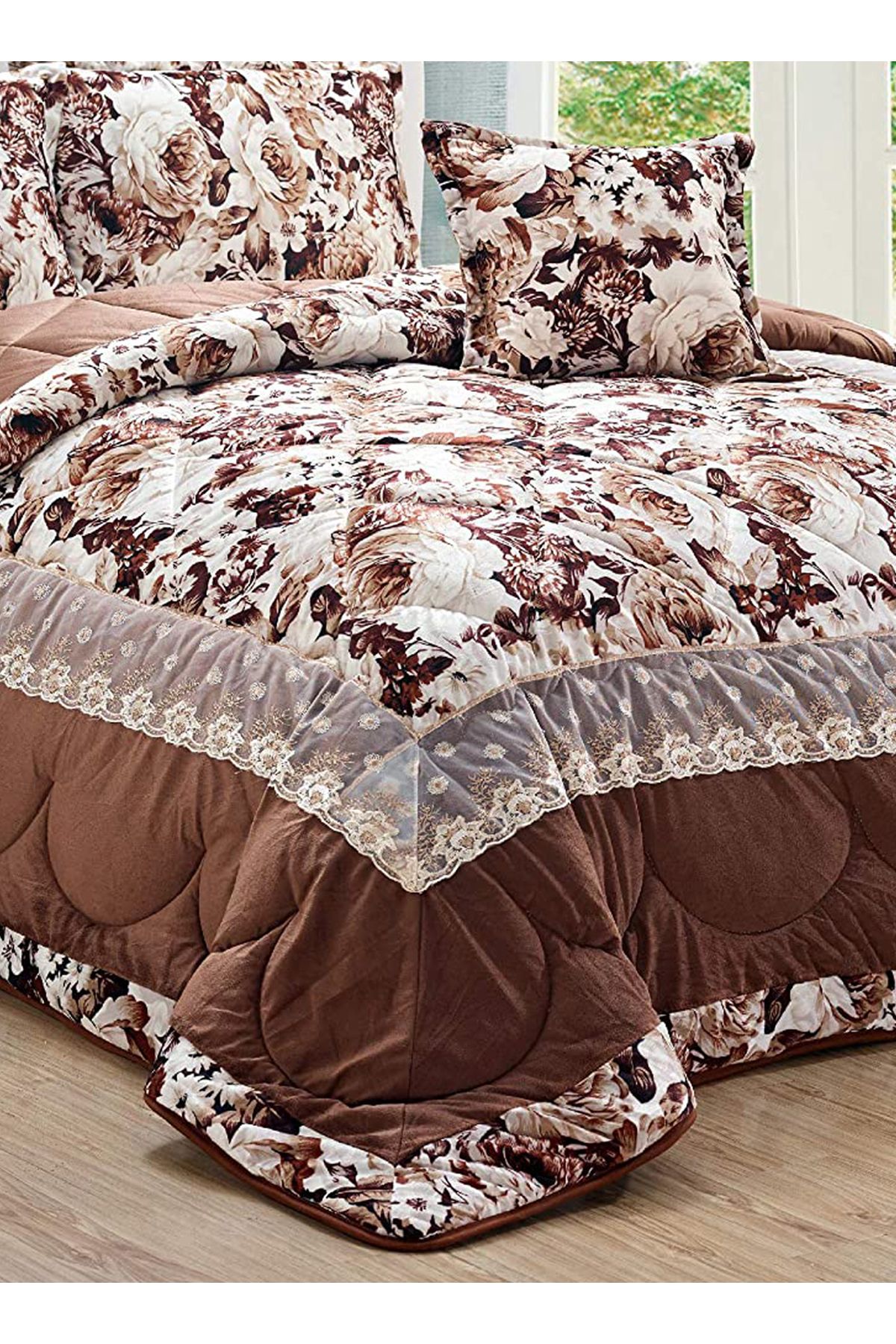 Generic-Comforter Set 4 Piece Single Size Elegant Bedspread Lightweight Comforter Suitable for All Seasons 4