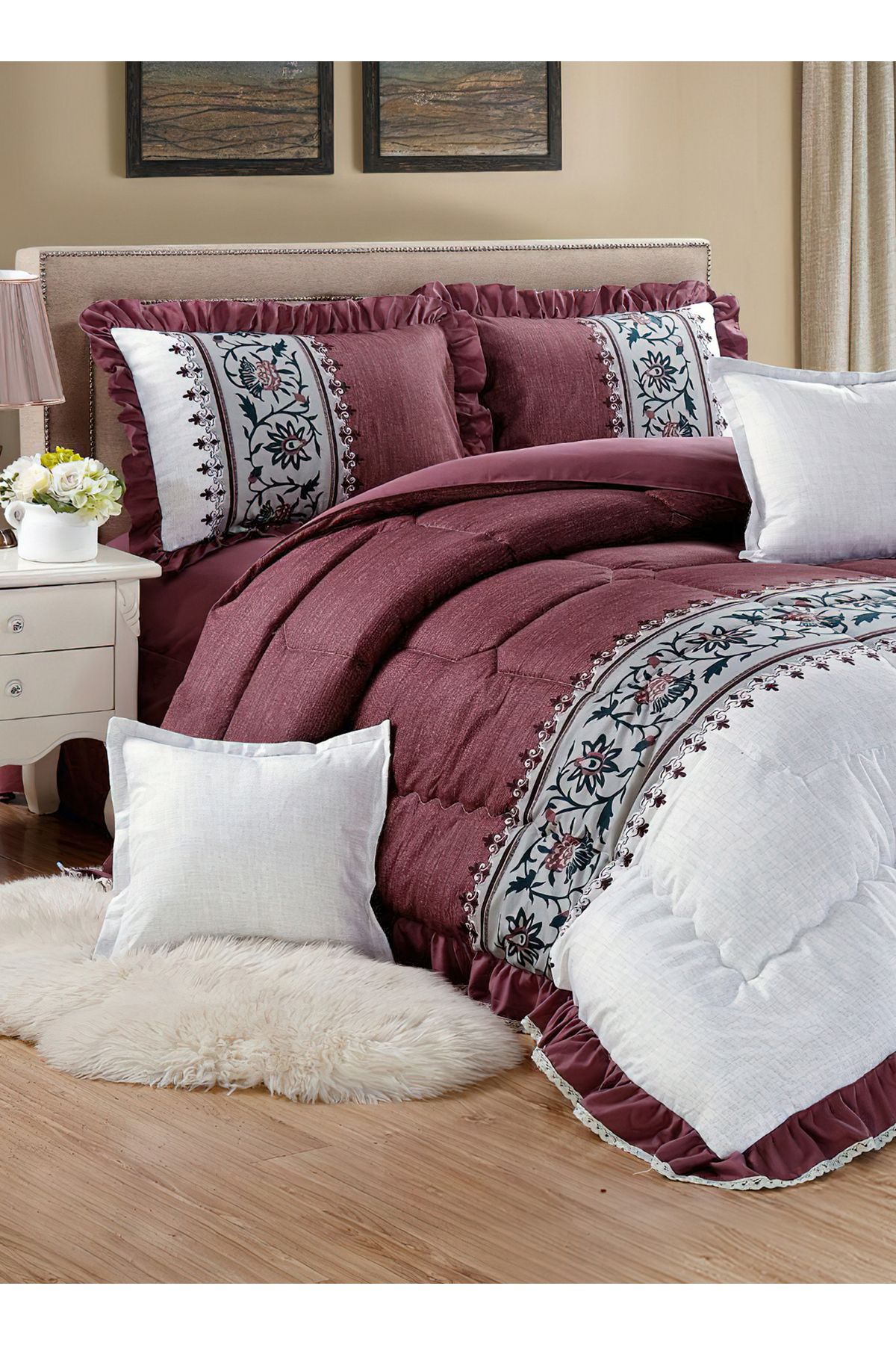 Generic-Comforter Set 4 Piece Single Size Elegant Bedspread Lightweight Comforter Suitable for All Seasons 2