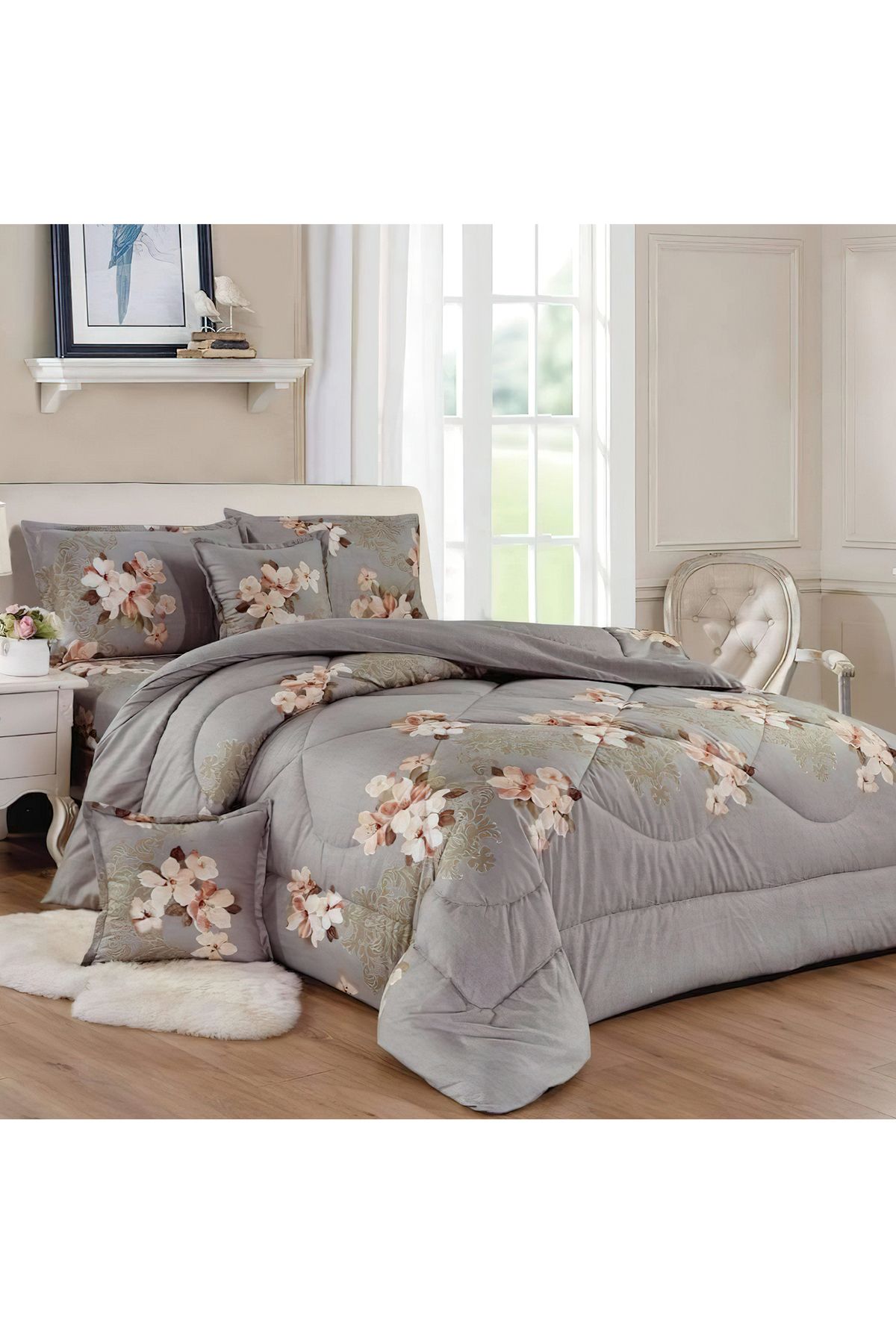 Generic-Comforter Set 4 Piece Single Size Elegant Bedspread Lightweight Comforter Suitable for All Seasons 5