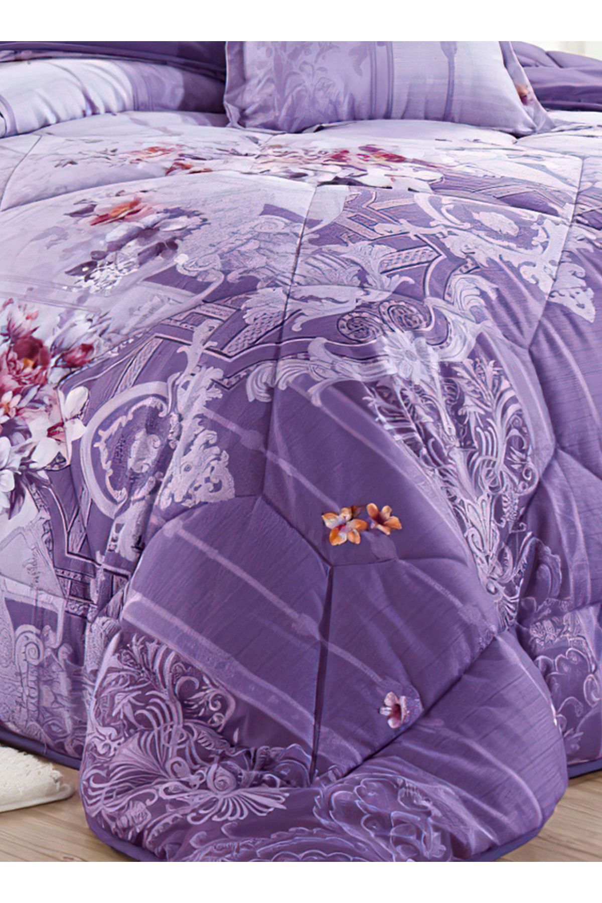Generic-Comforter Set 4 Piece Single Size Elegant Bedspread Lightweight Comforter Suitable for All Seasons 5