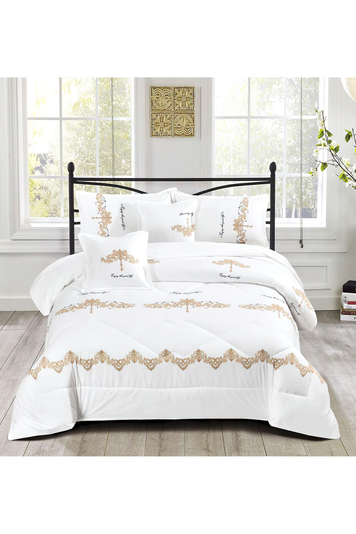 Generic-Comforter Set 4 Piece Single Size Elegant Bedspread Lightweight Comforter Suitable for All Seasons 1
