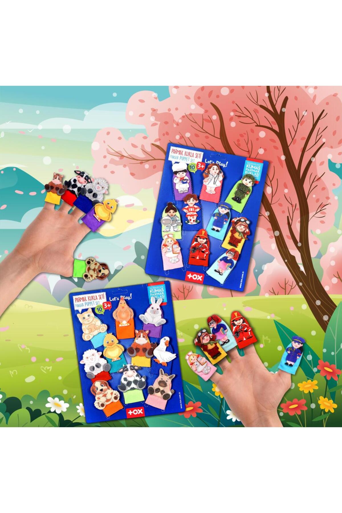 مجموعه ۲ عددی – ۲۰ عروسک انگشتی حیوانات و مشاغل T772 T762