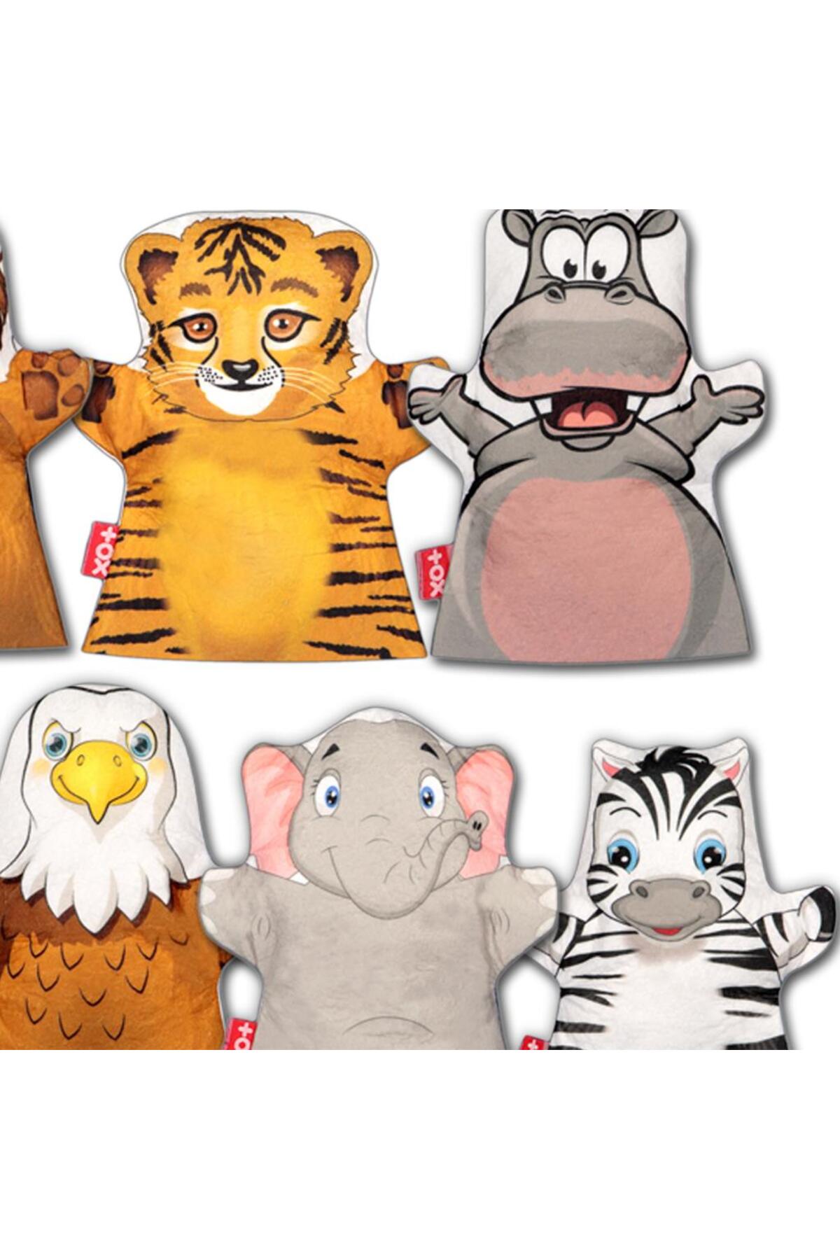 ست عروسک دستی حیوانات سافاری ۷ تکه، اسباببازی آموزشی