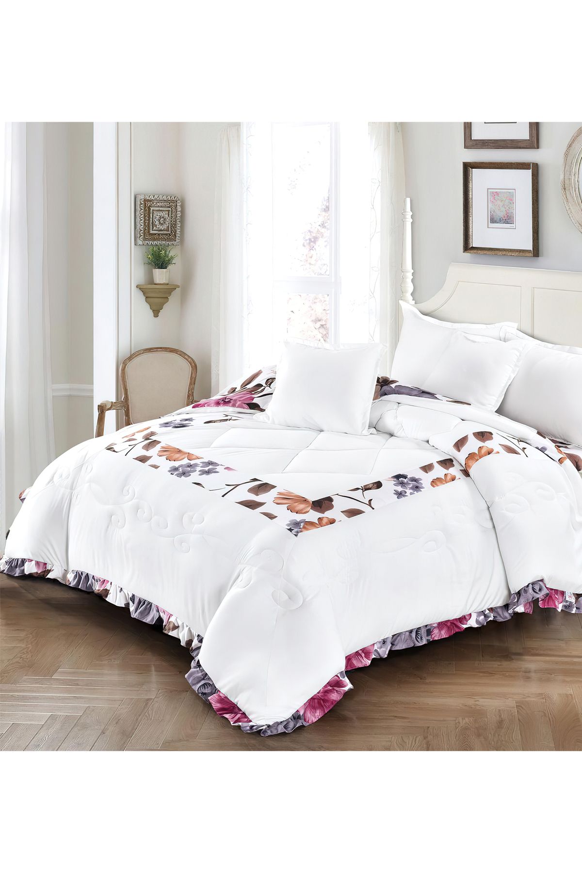 Generic-Comforter Set 4 Piece Single Size Elegant Bedspread Lightweight Comforter Suitable for All Seasons 1