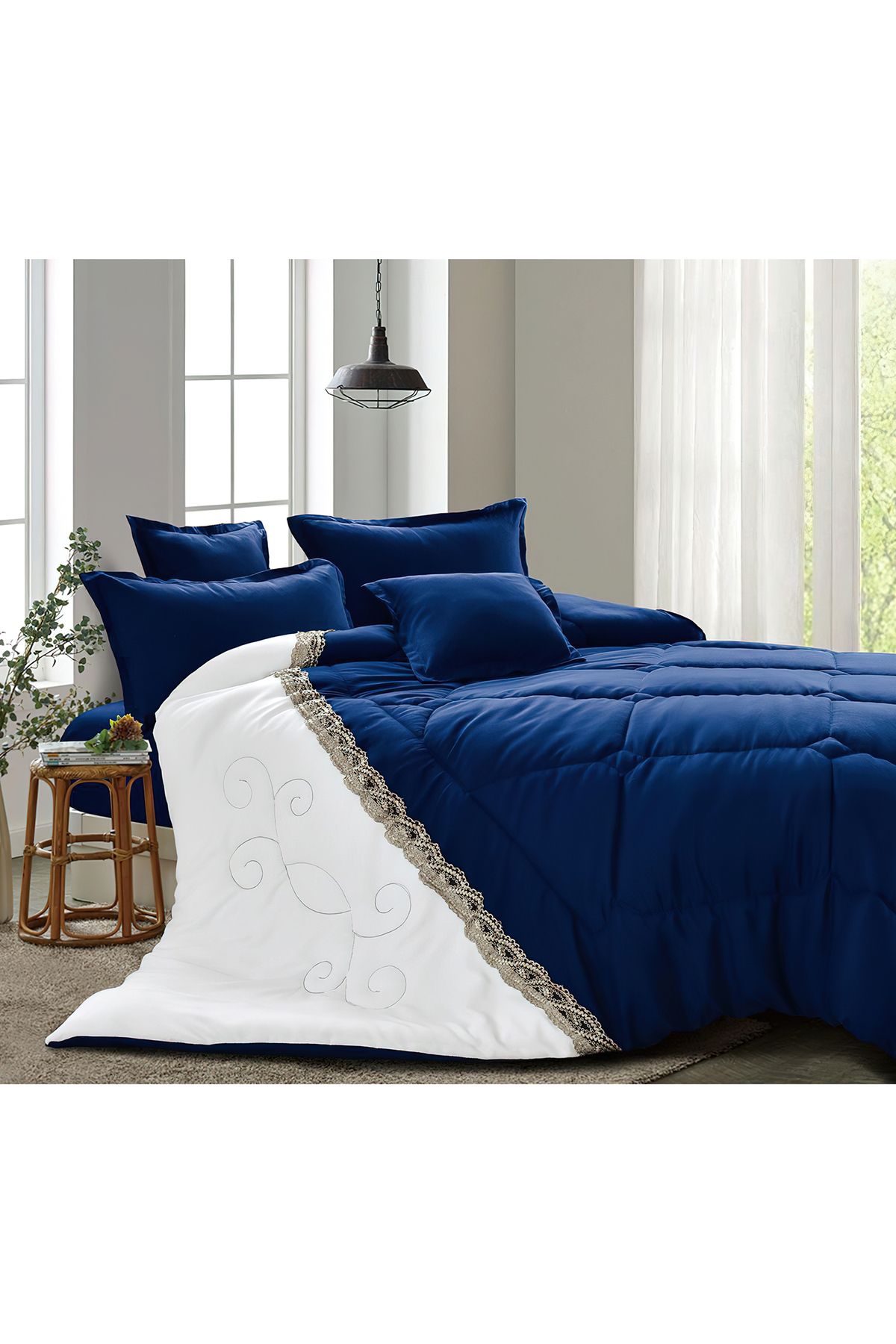 Generic-Comforter Set 4 Piece Single Size Elegant Bedspread Lightweight Comforter Suitable for All Seasons 5