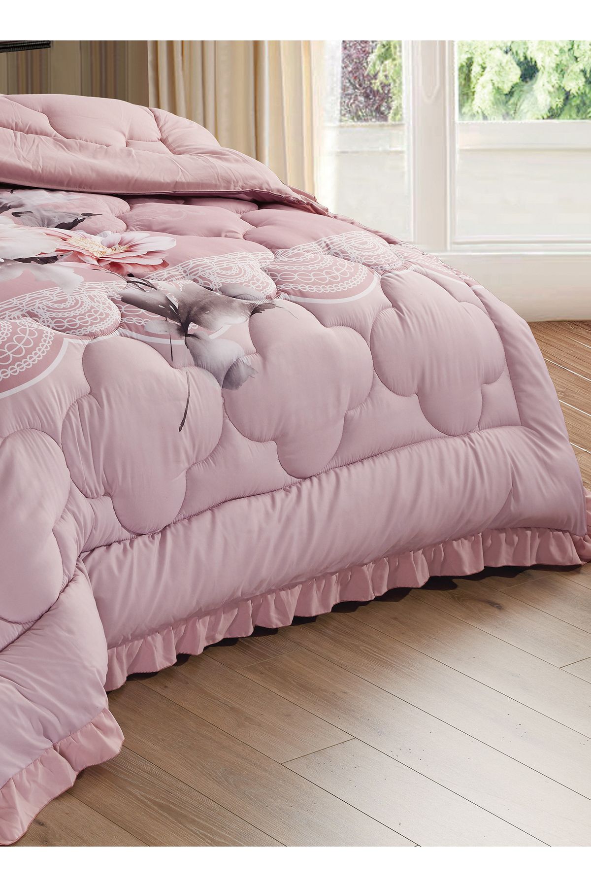 Generic-Comforter Set 4 Piece Single Size Elegant Bedspread Lightweight Comforter Suitable for All Seasons 2