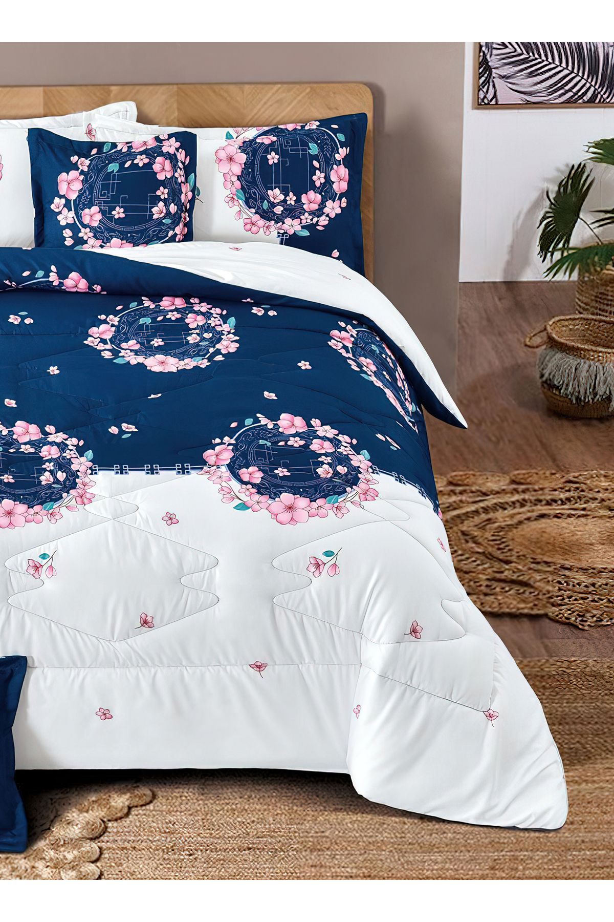 Generic-Comforter Set 4 Piece Single Size Elegant Bedspread Lightweight Comforter Suitable for All Seasons 3