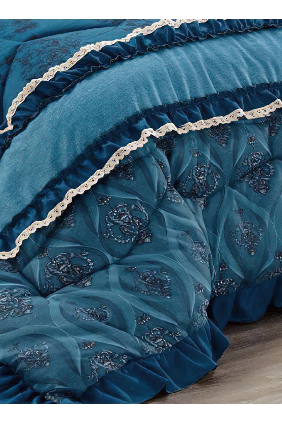 Generic-Comforter Set 4 Piece Single Size Elegant Bedspread Lightweight Comforter Suitable for All Seasons 5