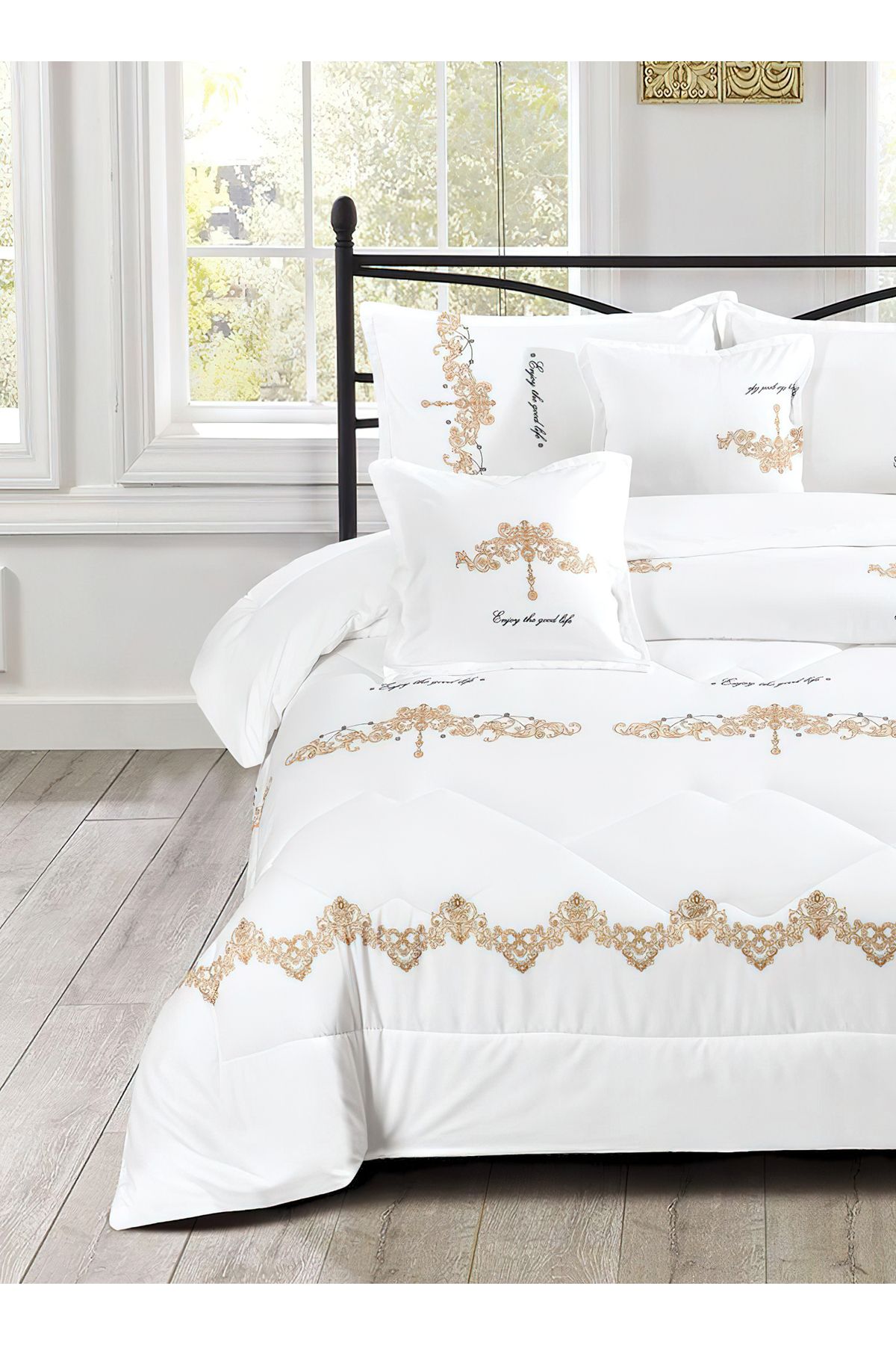 Generic-Comforter Set 4 Piece Single Size Elegant Bedspread Lightweight Comforter Suitable for All Seasons 2