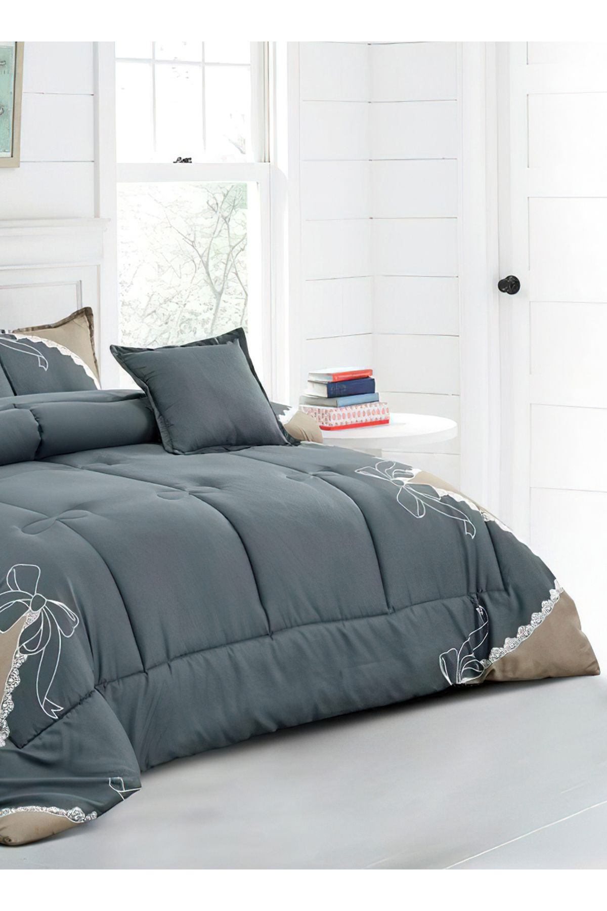 Generic-Comforter Set 4 Piece Single Size Elegant Bedspread Lightweight Comforter Suitable for All Seasons 3