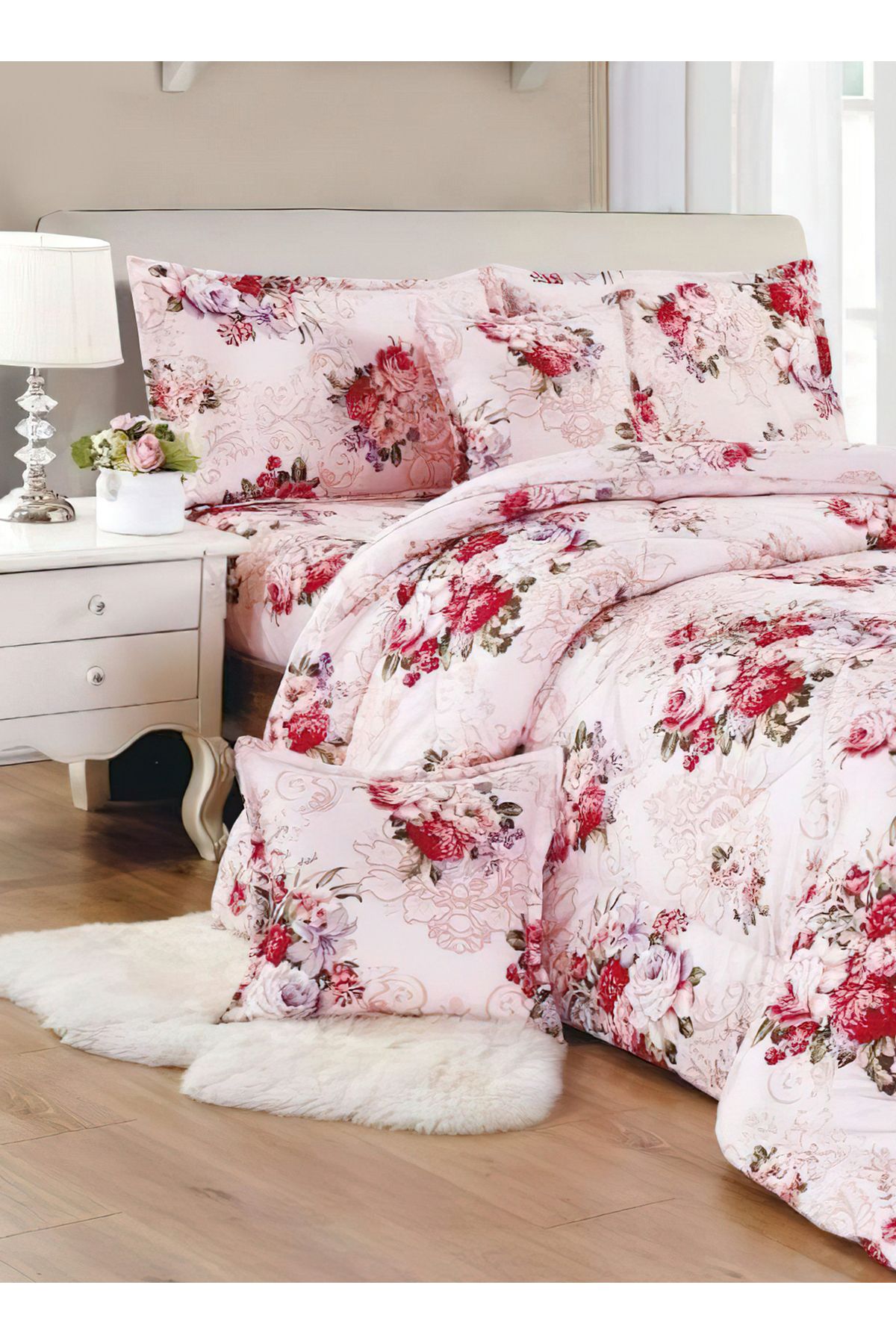 Generic-Comforter Set 4 Piece Single Size Elegant Bedspread Lightweight Comforter Suitable for All Seasons 2