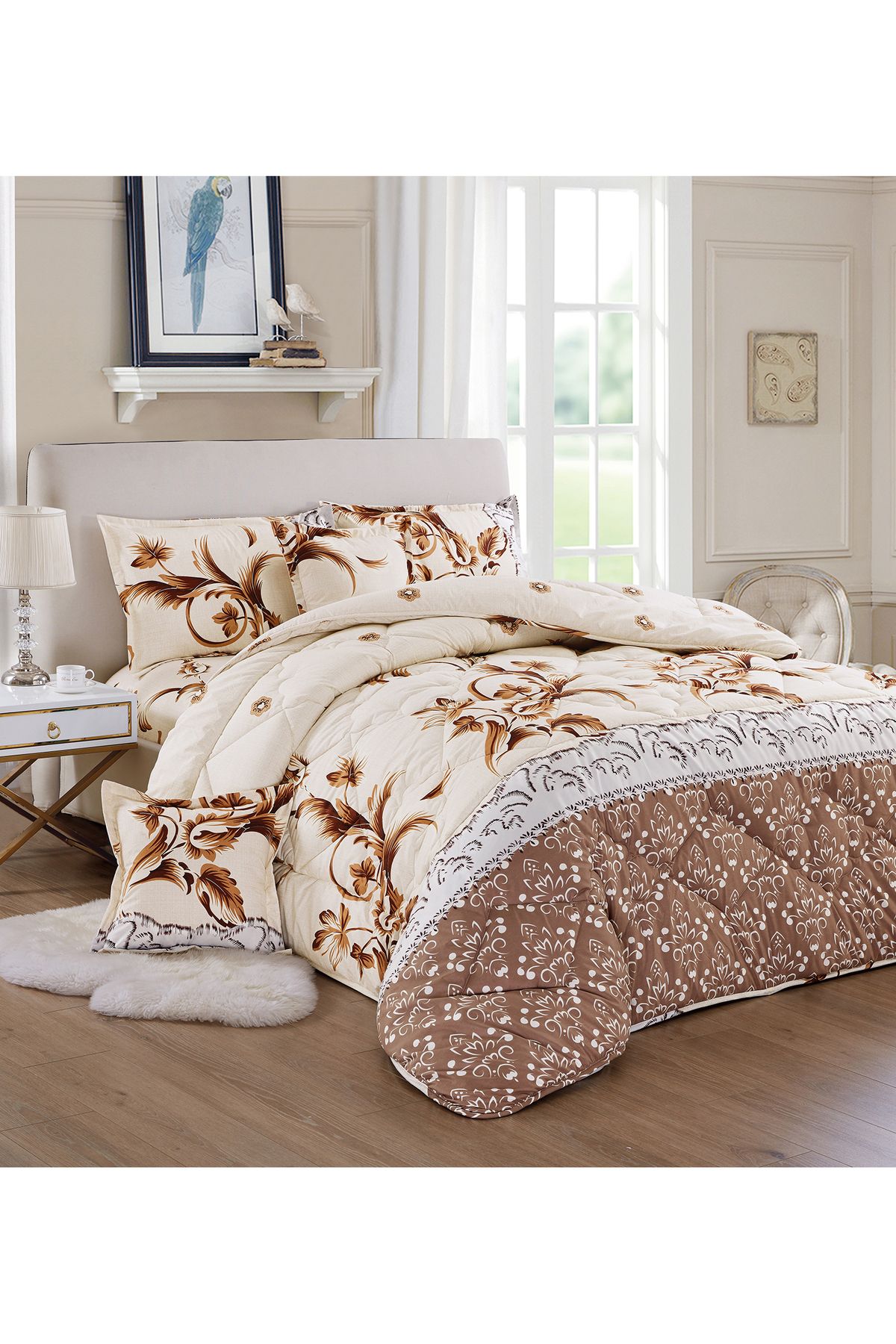 Generic-Comforter Set 4 Piece Single Size Elegant Bedspread Lightweight Comforter Suitable for All Seasons 1