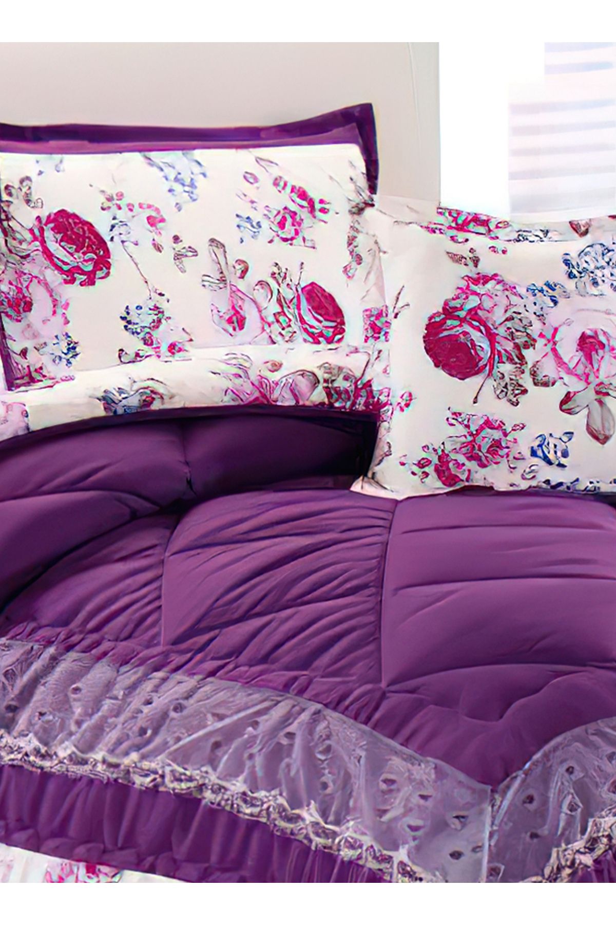 Generic-Comforter Set 4 Piece Single Size Elegant Bedspread Lightweight Comforter Suitable for All Seasons 5