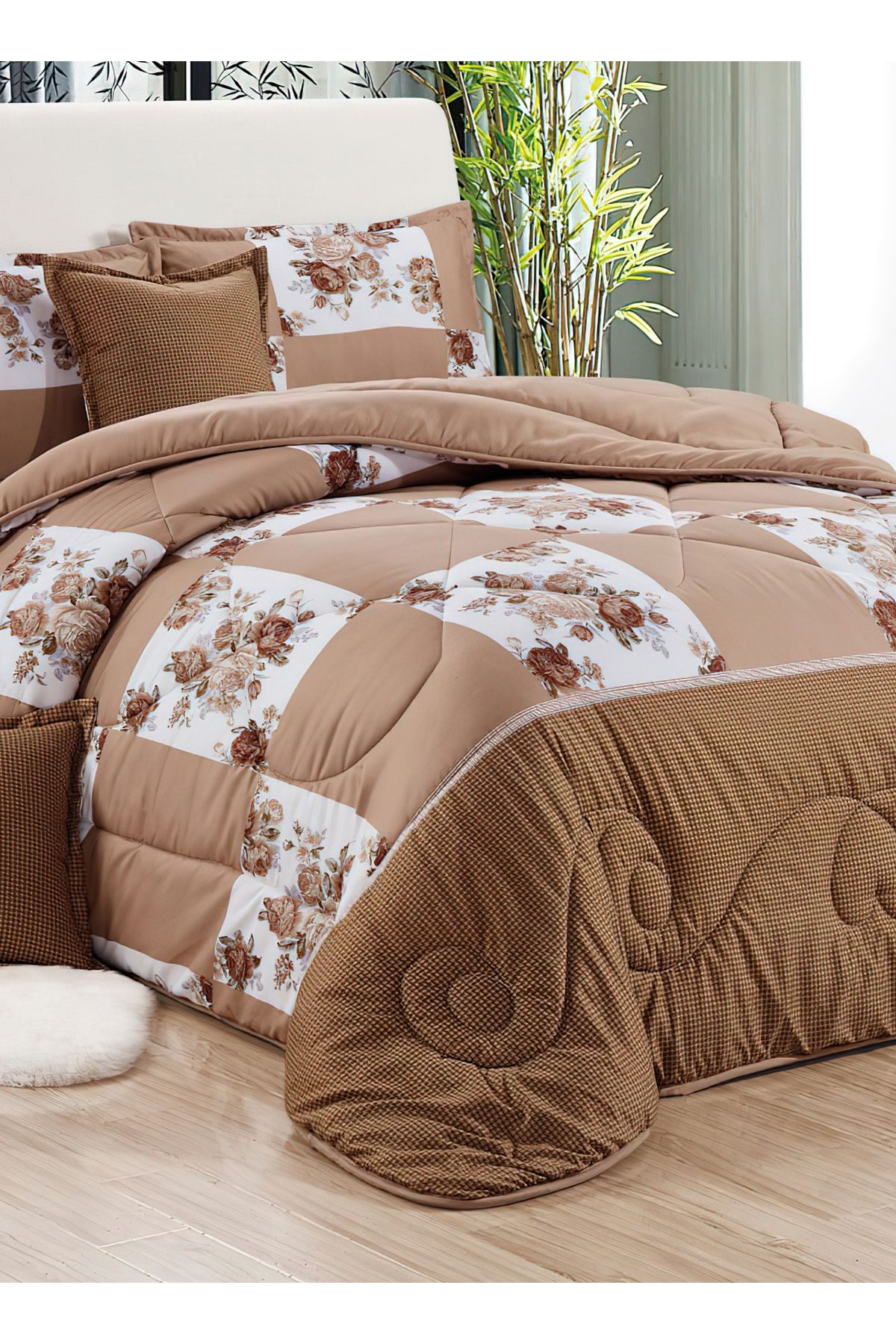 Generic-Comforter Set 4 Piece Single Size Elegant Bedspread Lightweight Comforter Suitable for All Seasons 4