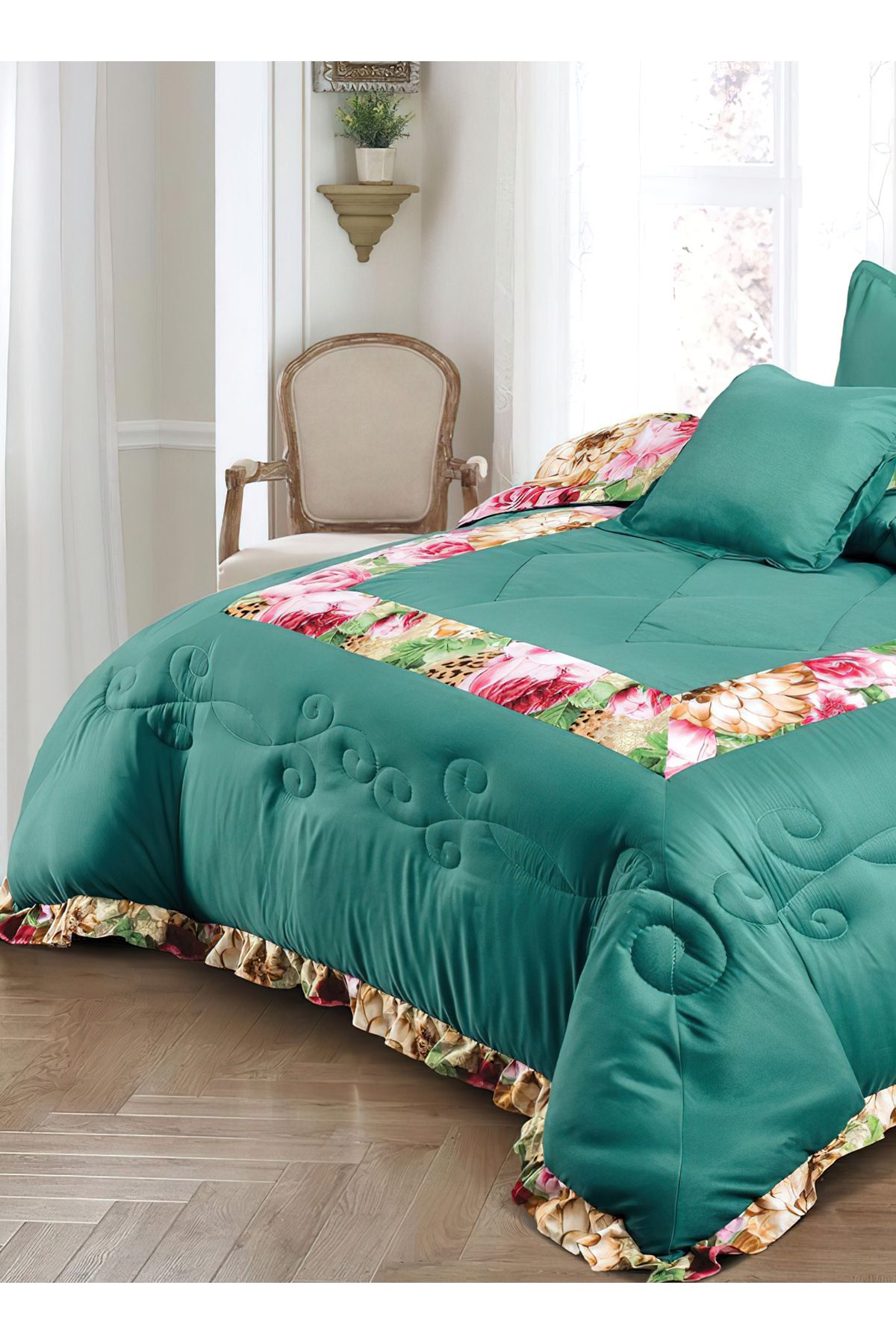 Generic-Comforter Set 4 Piece Single Size Elegant Bedspread Lightweight Comforter Suitable for All Seasons 3