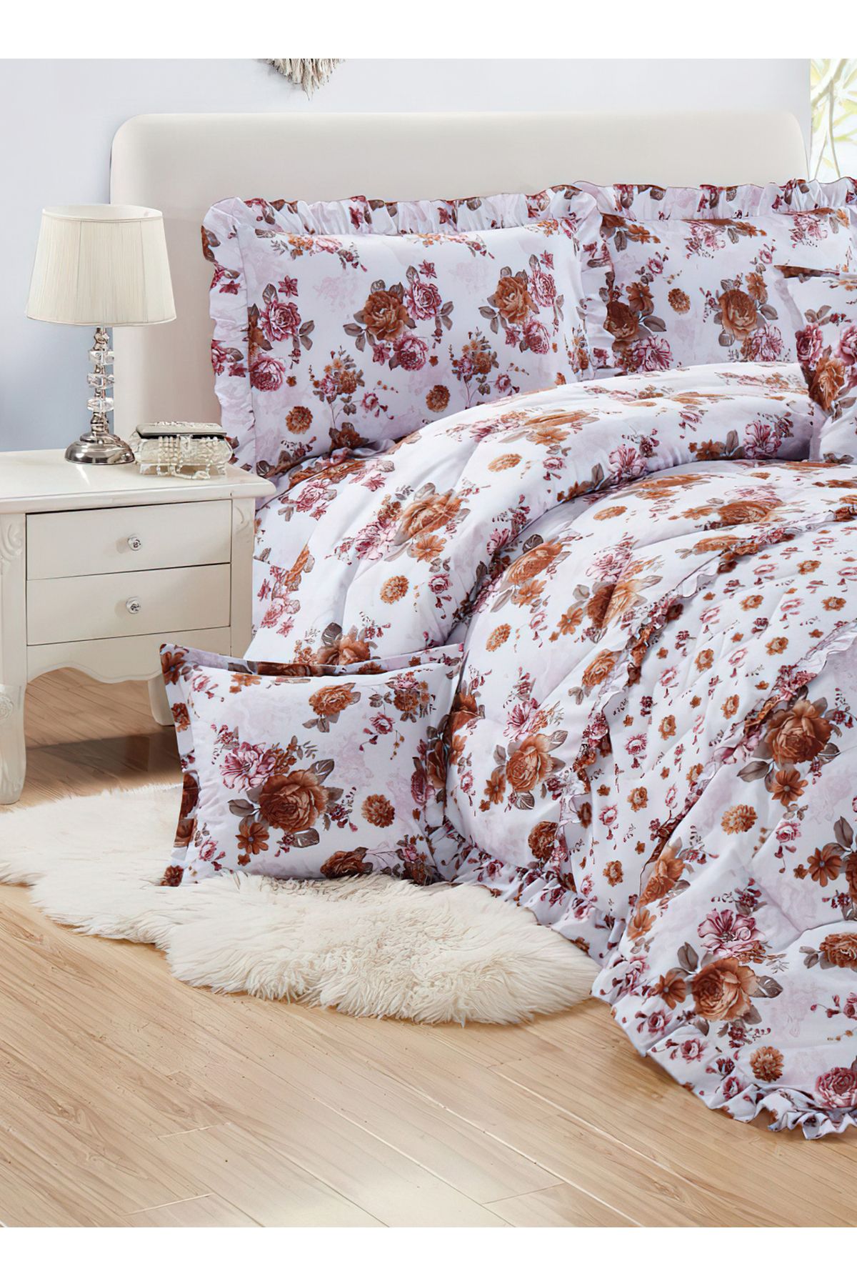 Generic-Comforter Set 4 Piece Single Size Elegant Bedspread Lightweight Comforter Suitable for All Seasons 2