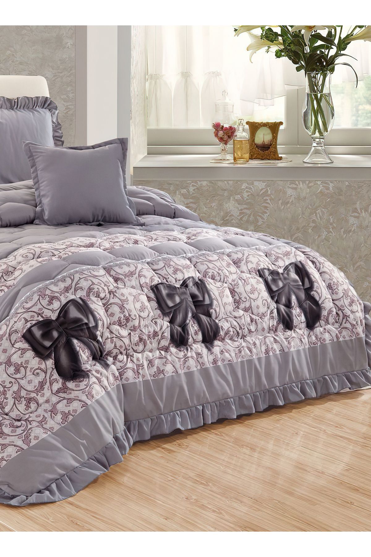 Generic-Comforter Set 4 Piece Single Size Elegant Bedspread Lightweight Comforter Suitable for All Seasons 3