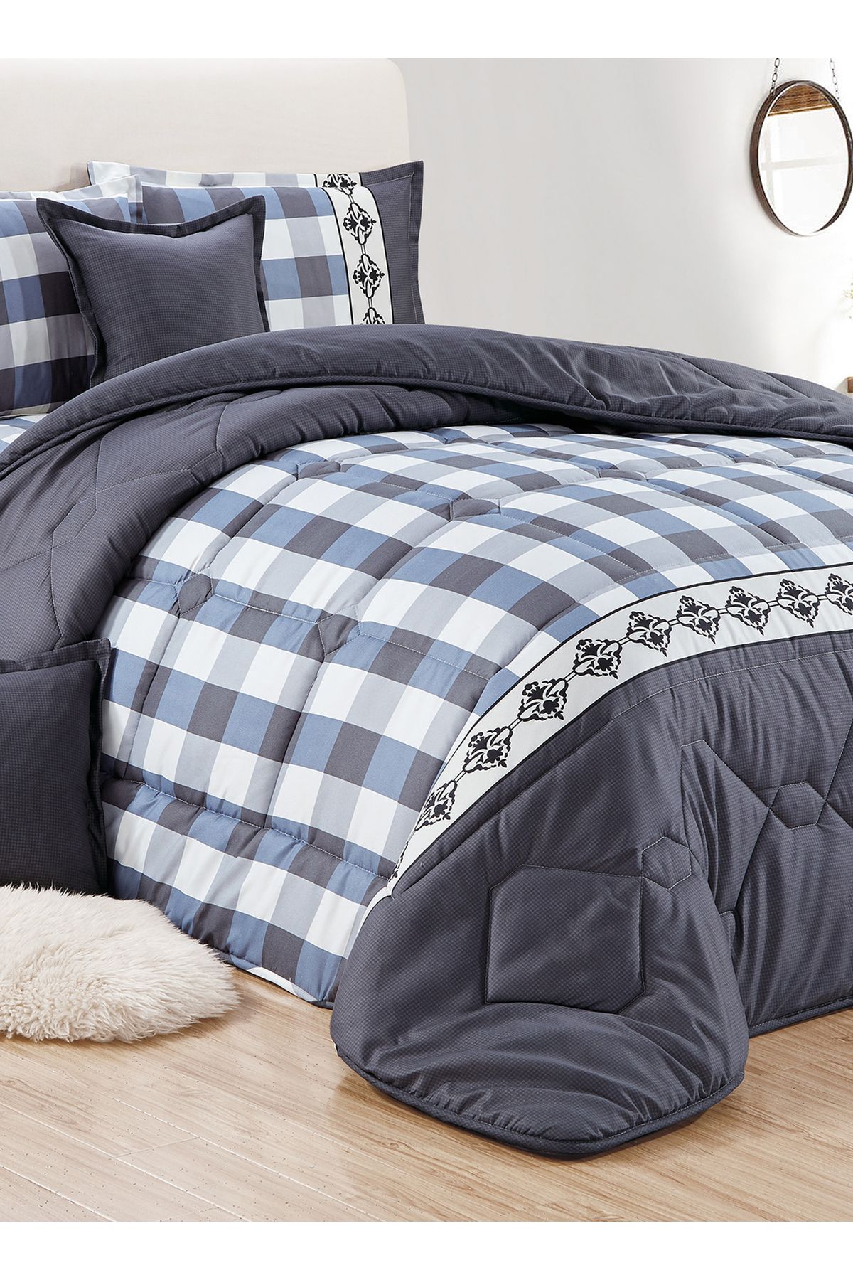 Generic-Comforter Set 4 Piece Single Size Elegant Bedspread Lightweight Comforter Suitable for All Seasons 4