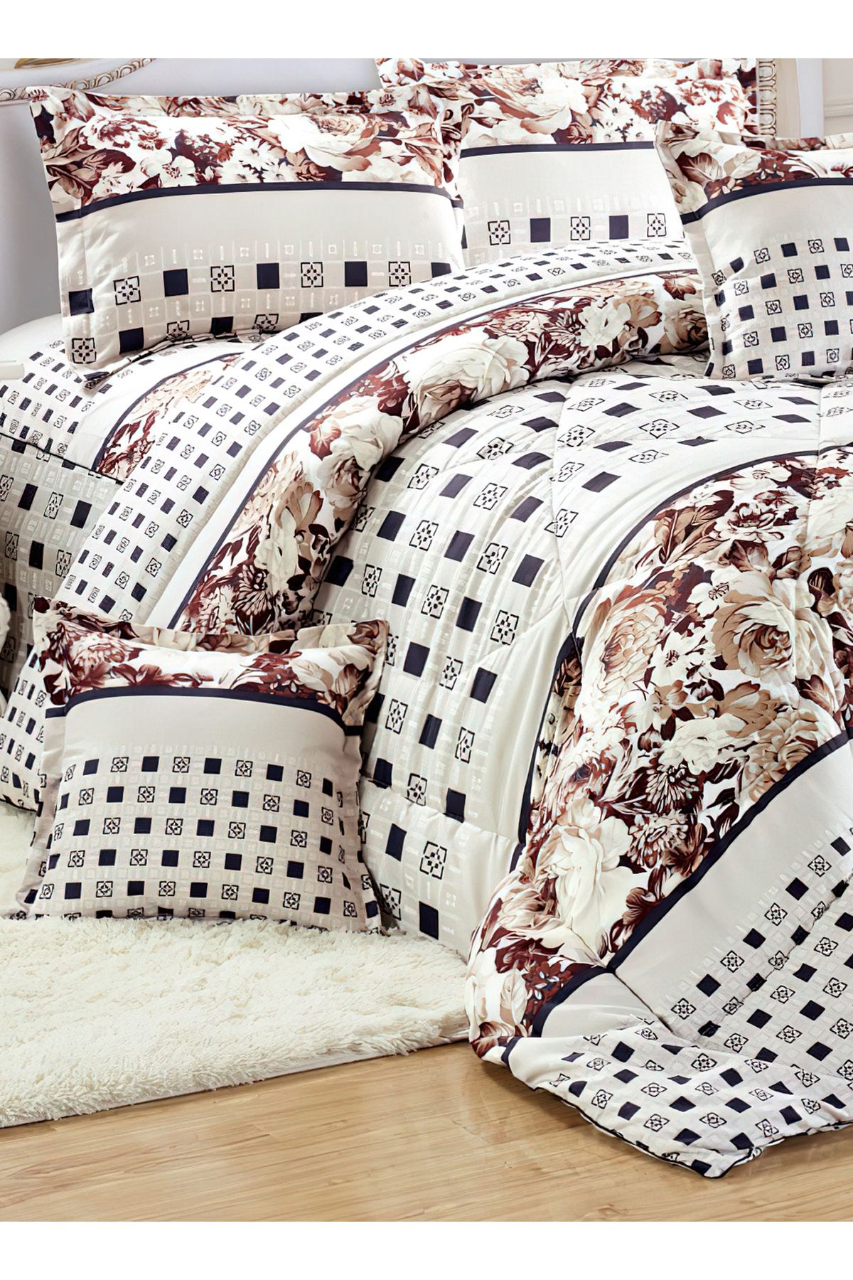 Generic-Comforter Set King Size 6 Pieces Comforter Set Twin Unisex Bedding Set 2