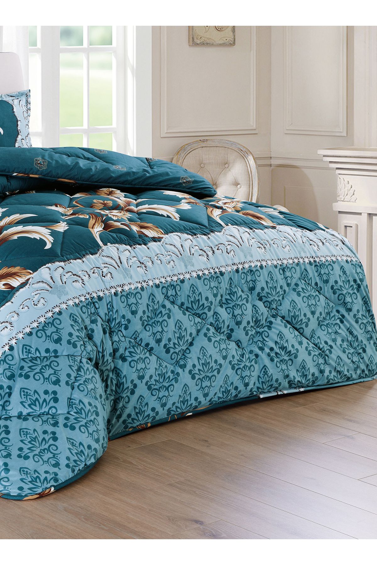 Generic-Comforter Set 4 Piece Single Size Elegant Bedspread Lightweight Comforter Suitable for All Seasons 3