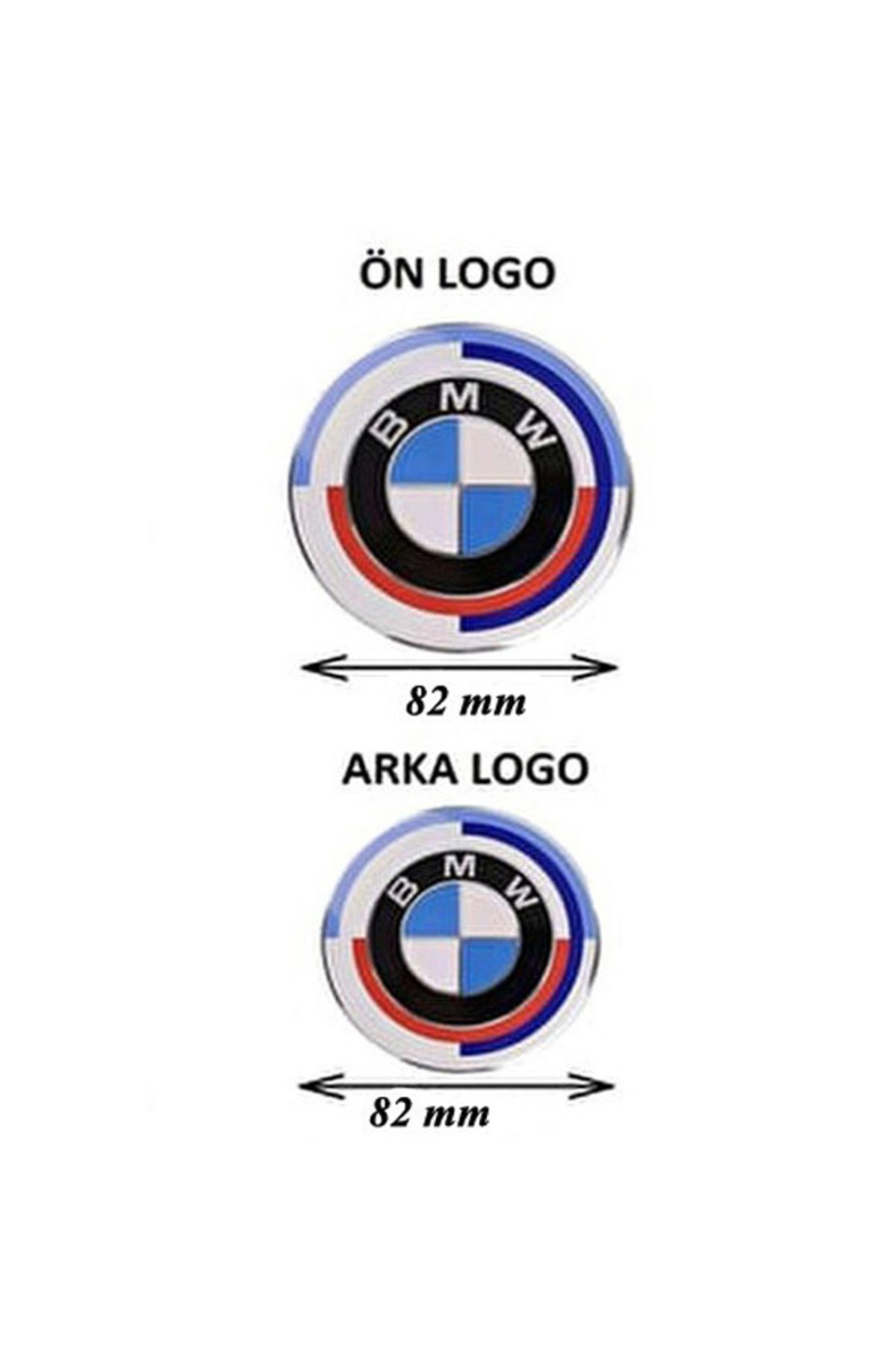 SATECHNOLOGY Bmw E60 ön kaput ve bagaj logo takımı 50yıl newtypeblue 2li( E60,E39,E36,E34,E84,f39 kasalara uyar)