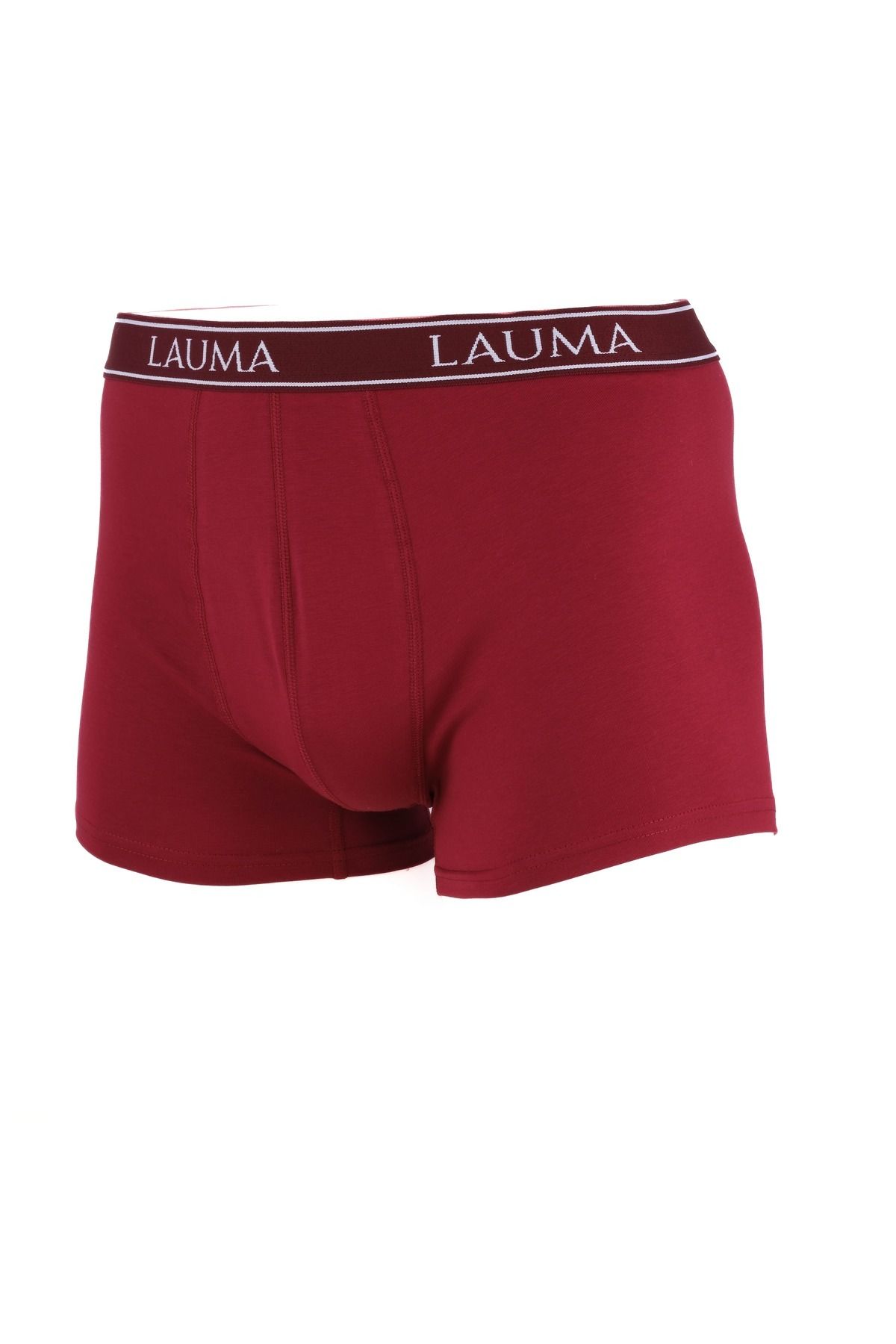 LAUMA-Cotton Flexible Lycra Claret Red Men's Boxers 3 Pack 3