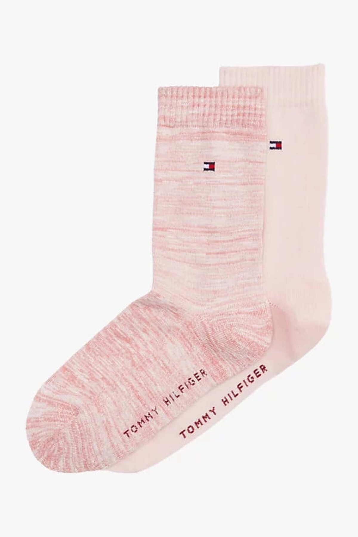 Tommy Hilfiger-Pink Women's Th Socks Set of 2 1