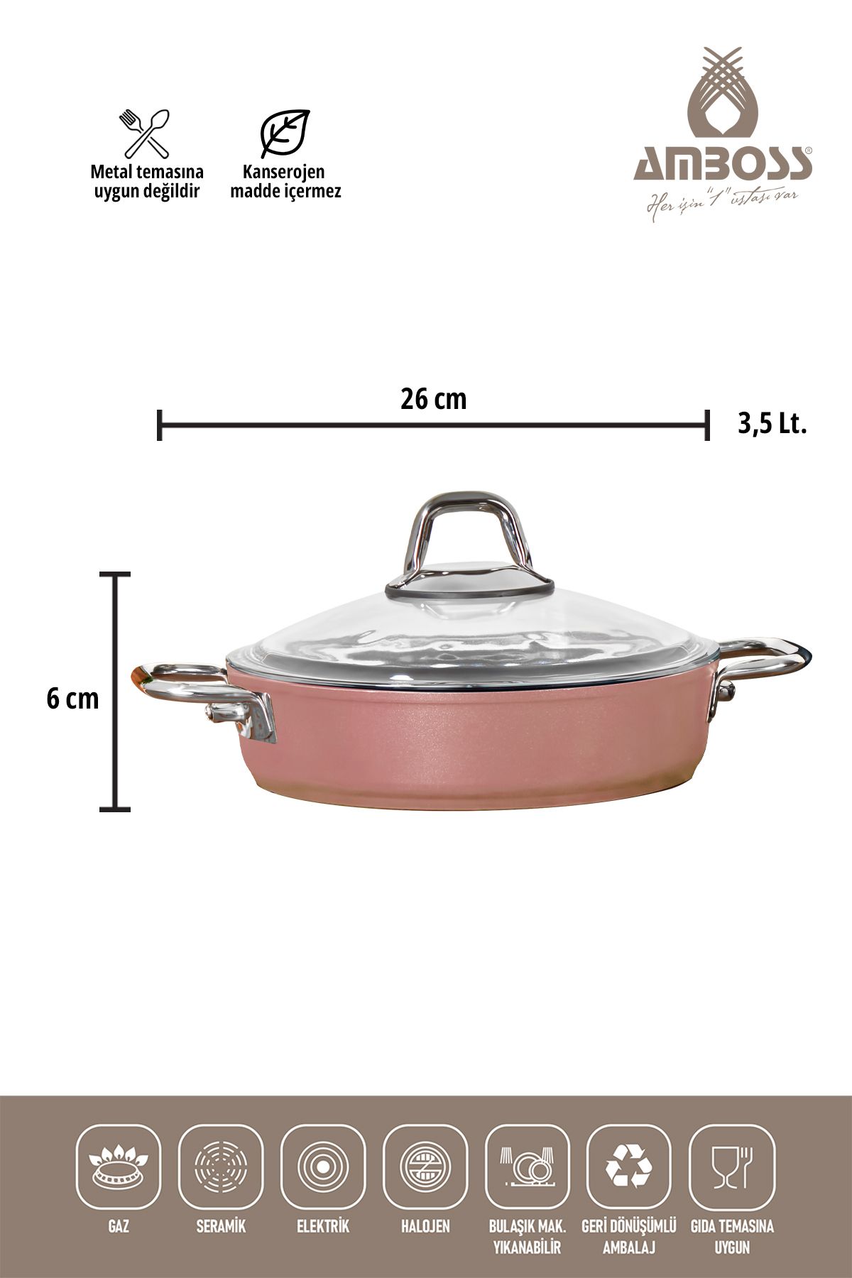 Amboss-Lunara 13-Piece Granite Pot Pan Set & Stainless Steel Storage Container 4