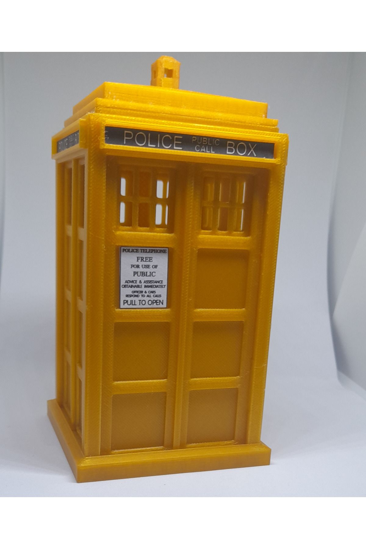 Tasarım FIXENIN 3D Baskı TARDIS Şeklinde Kalemlik - Type-C Bağlantılı, Işıklı ve Anahtarlı Tasarım