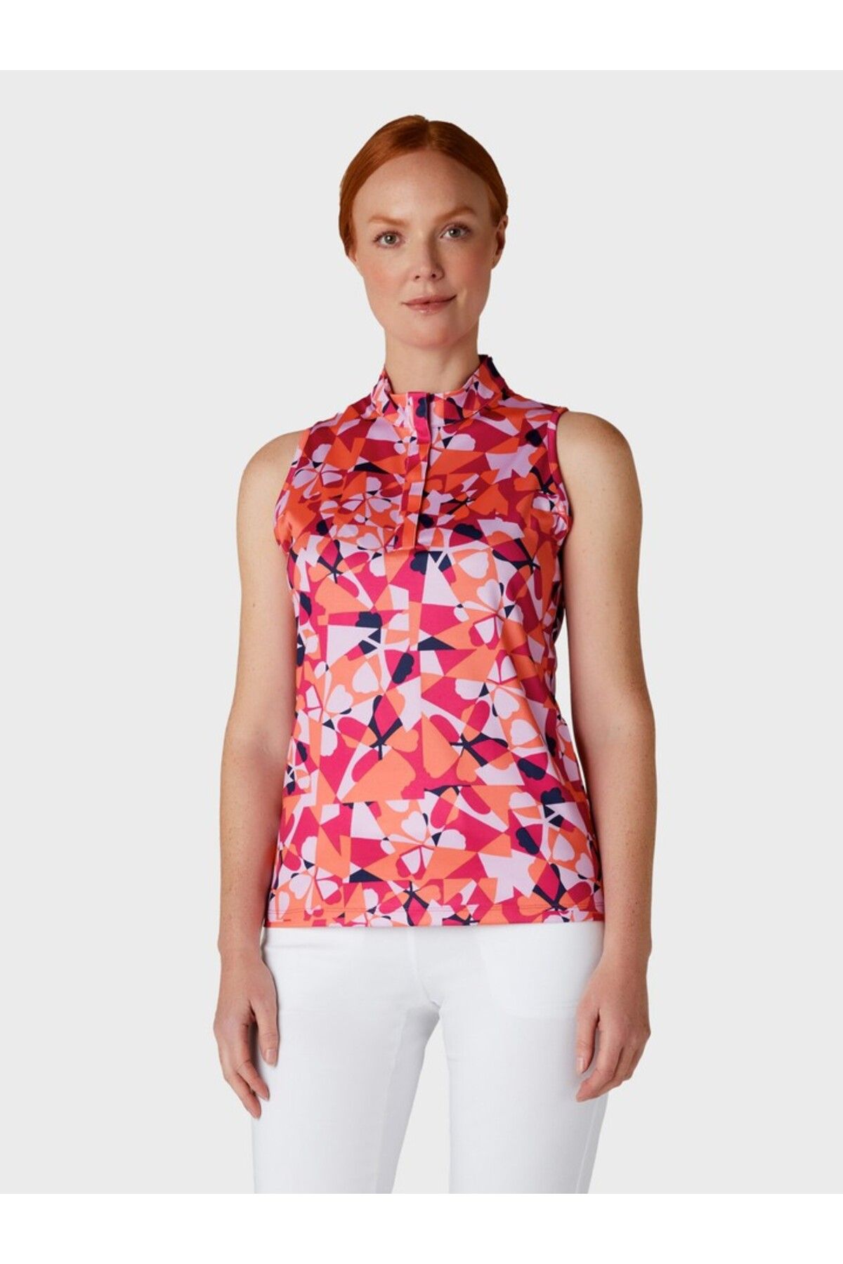 Callaway Geometric Floral SL With Kolsuz Kadın Tshirt