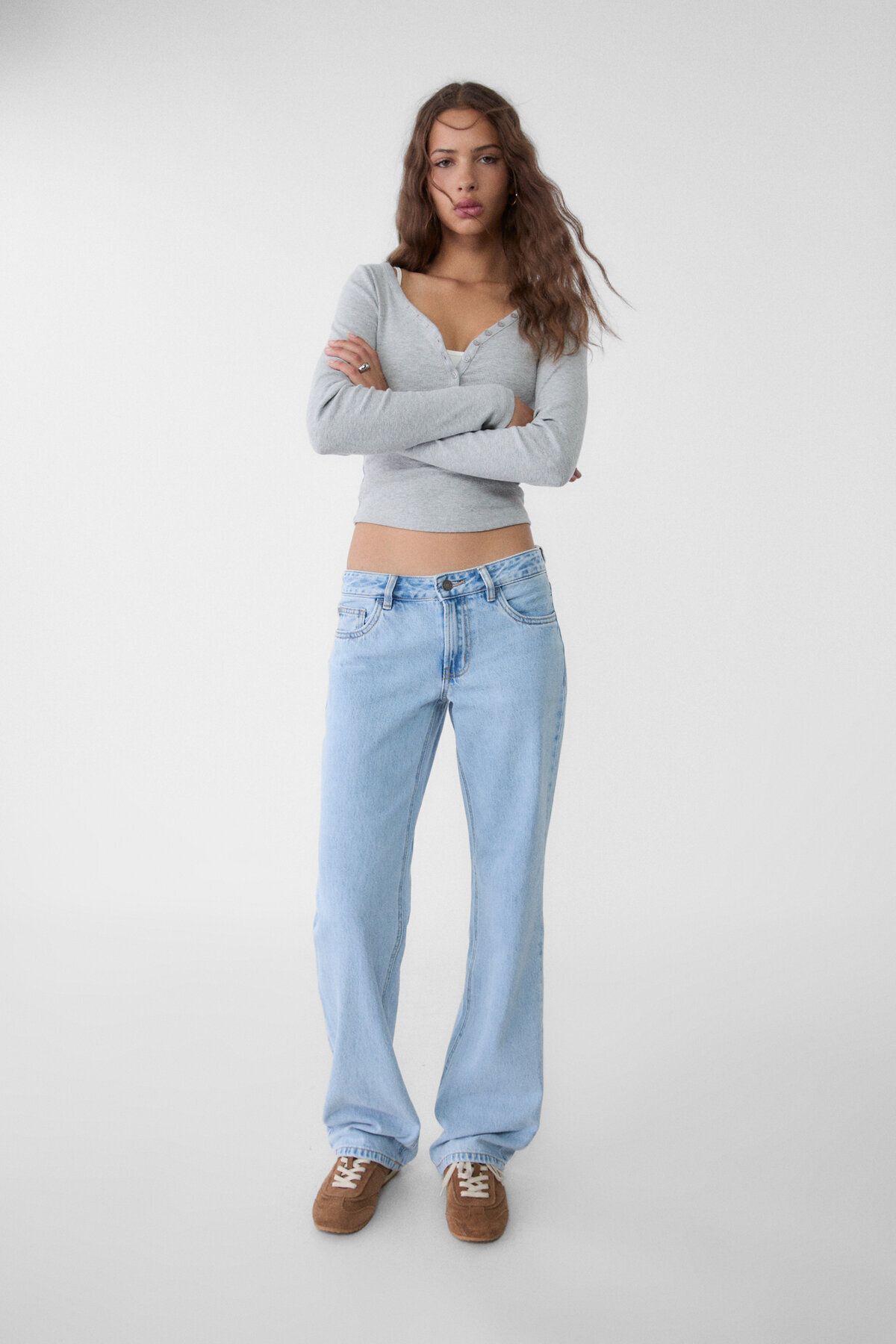 Stradivarius Düşük bel straight fit jean