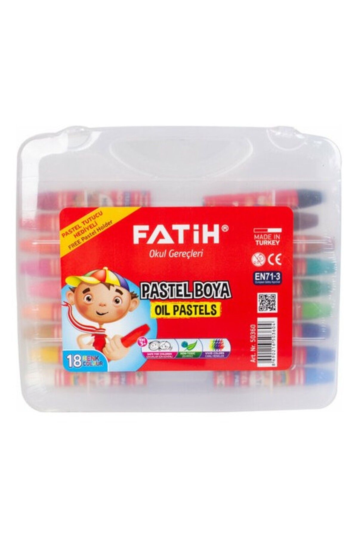 Fatih FATİH PASTEL BOYA 18 RENK KİNG SIZE ÇANTALI