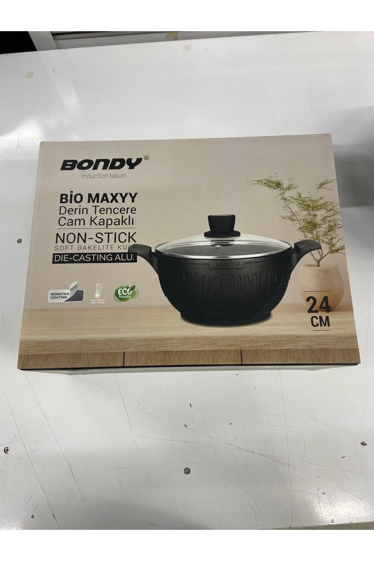 Bondy bio maxyy derin tencere cam kapaklı