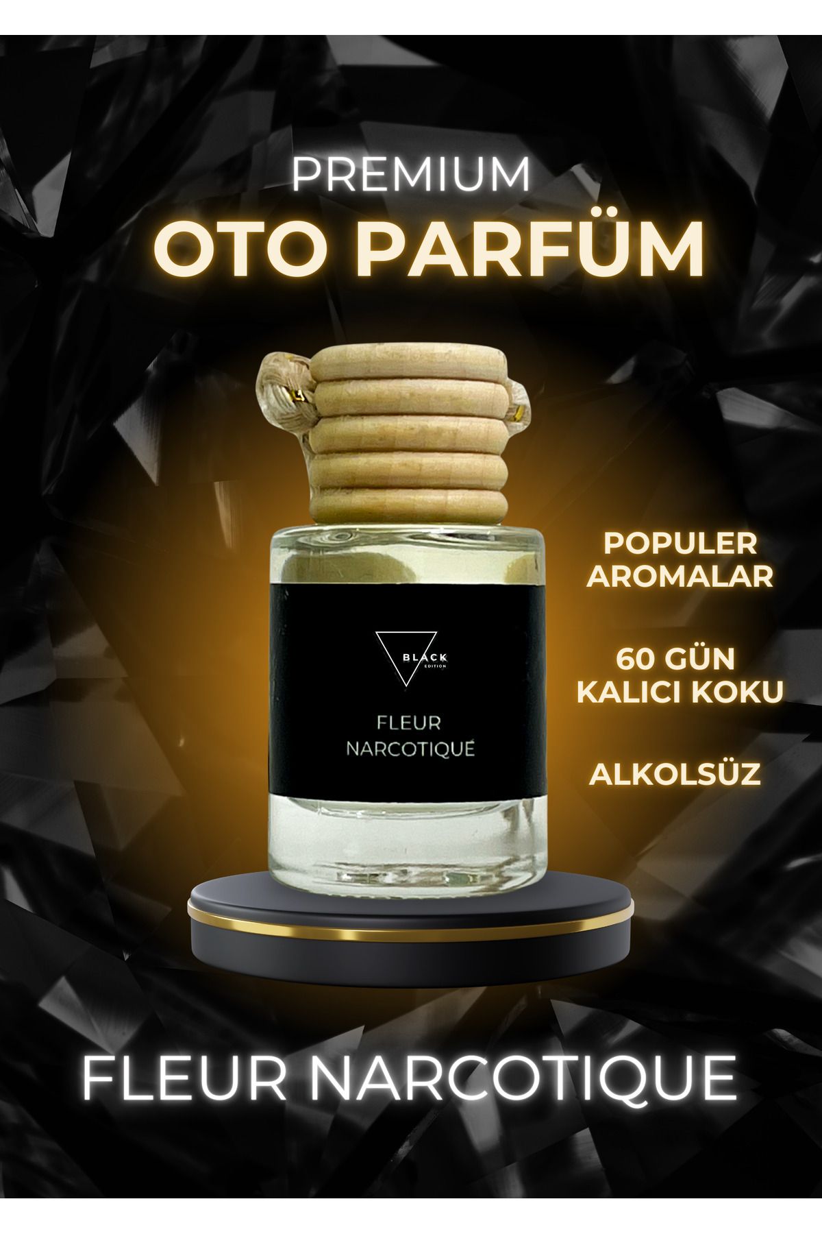 BLACK EDITION Premium Parfüm Fleur Narcotıque 60 Gün Kalıcı Koku Alkolsüz 10 Mg Oto Ofis Banyo Gardırop Için